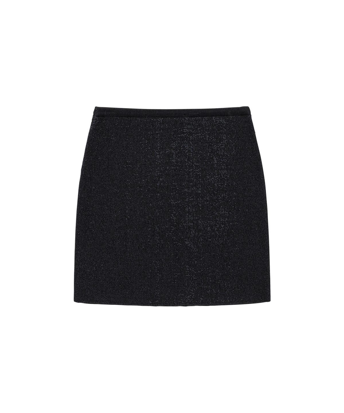 웰빙익스프레스(WELLBEING EXPRESS) Embroidered Knit Mini Skirt Black