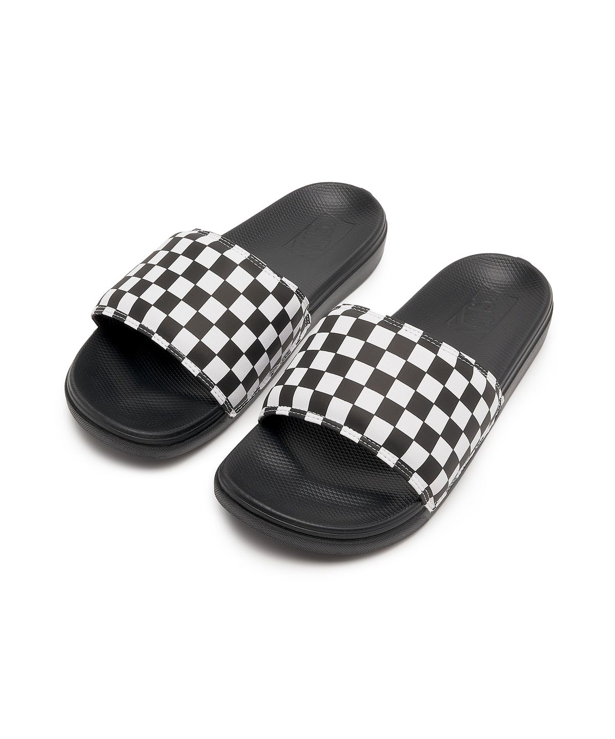 반스(VANS) 라 코스타 슬라이드-온 - (체커보드) 트루 화이트:블랙 / VN0A5HF527I1