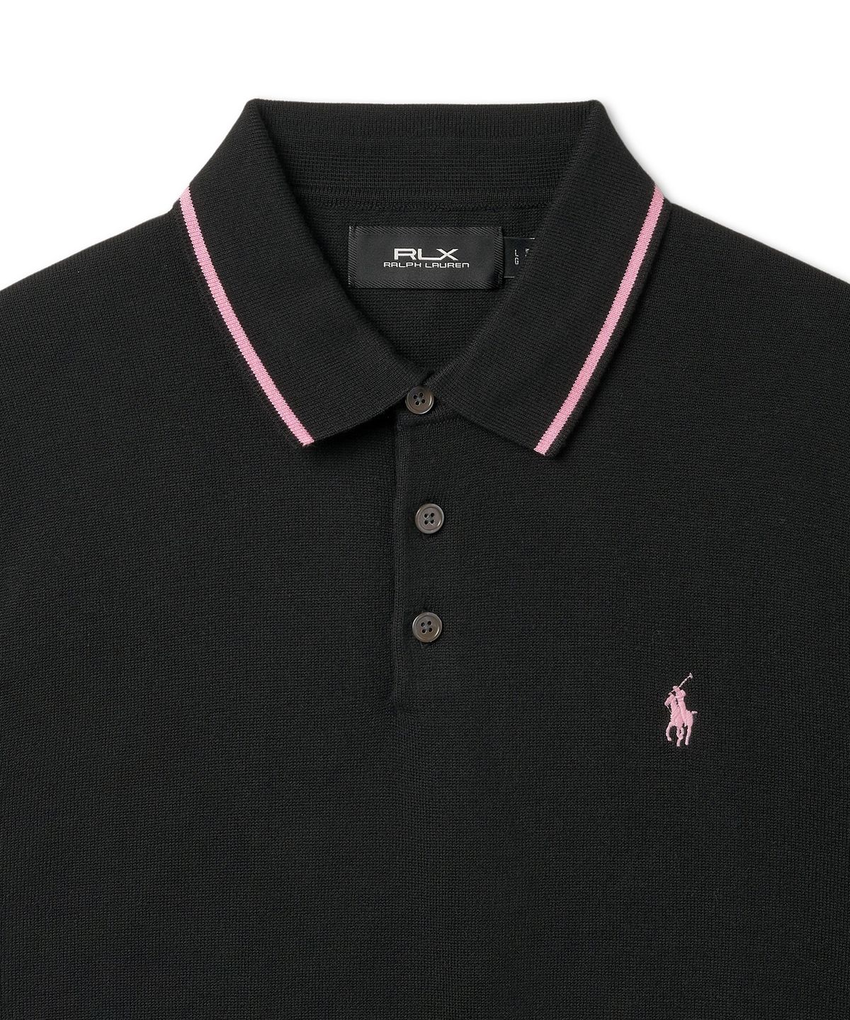 폴로 랄프 로렌 골프(POLO RALPH LAUREN GOLF) 퍼포먼스 폴로 칼라 스웨터 - 블랙