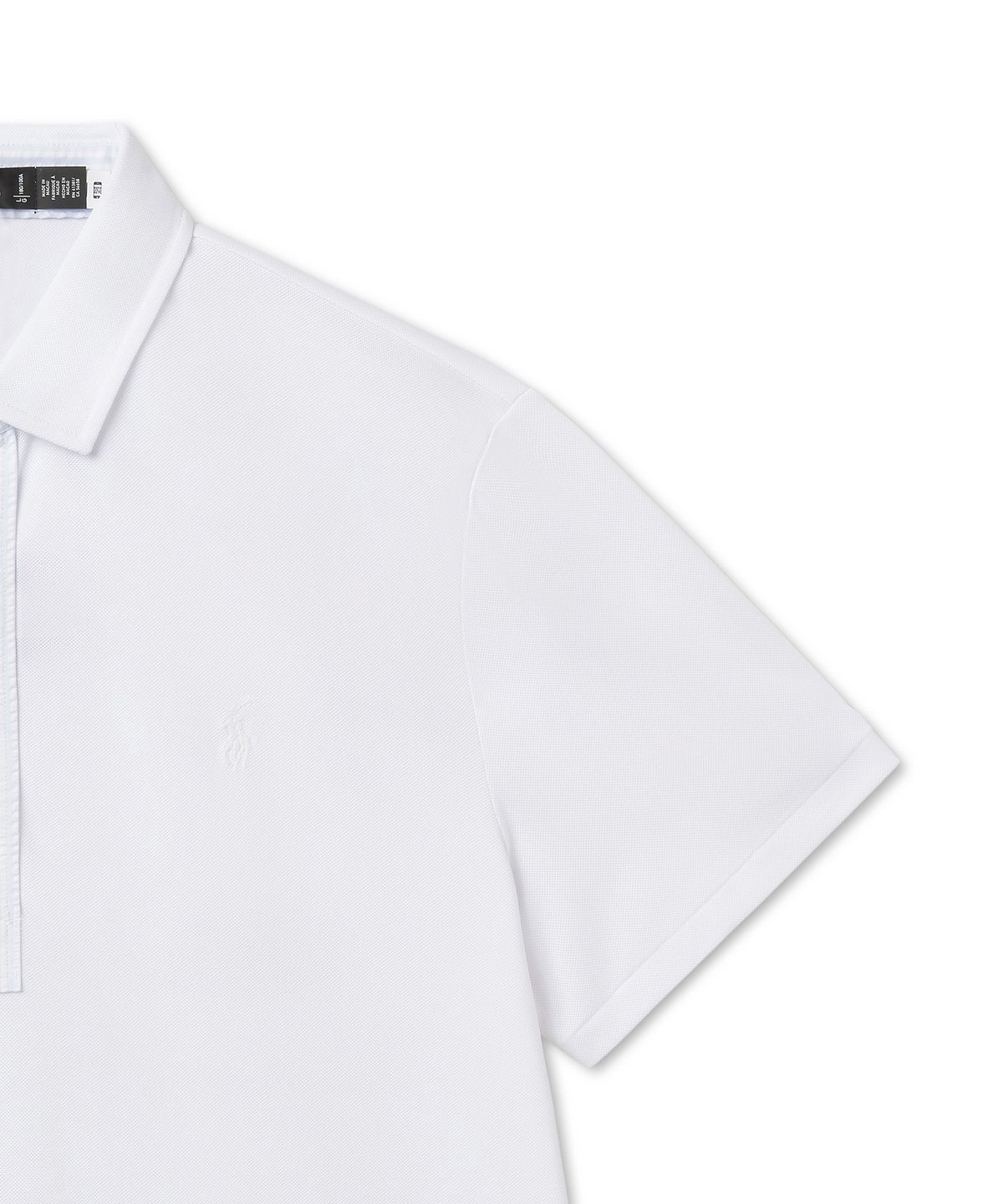 폴로 랄프 로렌 골프(POLO RALPH LAUREN GOLF) 테일러드핏 퍼포먼스 메시 폴로 셔츠 - 화이트