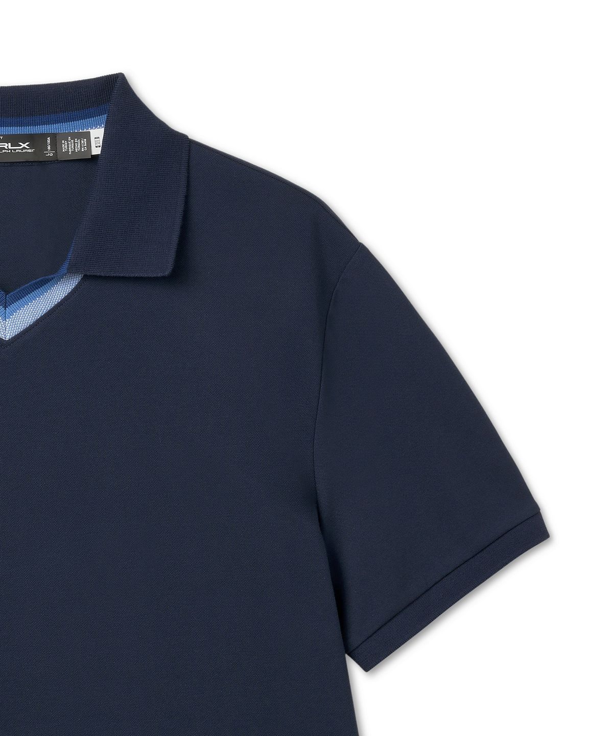 폴로 랄프 로렌 골프(POLO RALPH LAUREN GOLF) 테일러드핏 스트레치 메시 폴로 셔츠 - 네이비