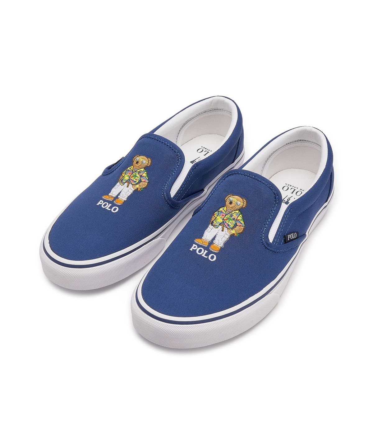 폴로 랄프 로렌(POLO RALPH LAUREN) 키튼 폴로 베어 슬립온 스니커즈 - 다크블루