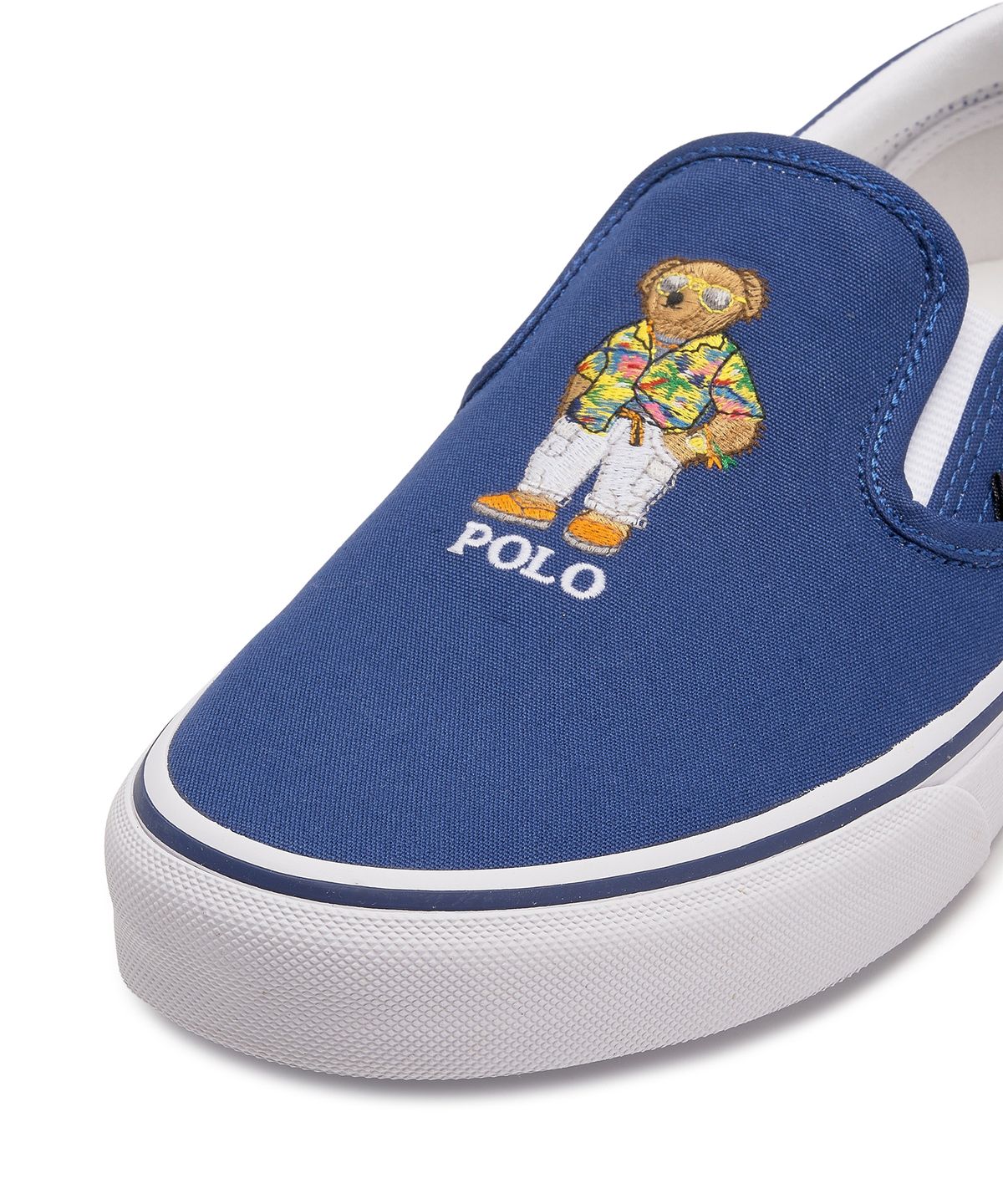 폴로 랄프 로렌(POLO RALPH LAUREN) 키튼 폴로 베어 슬립온 스니커즈 - 다크블루