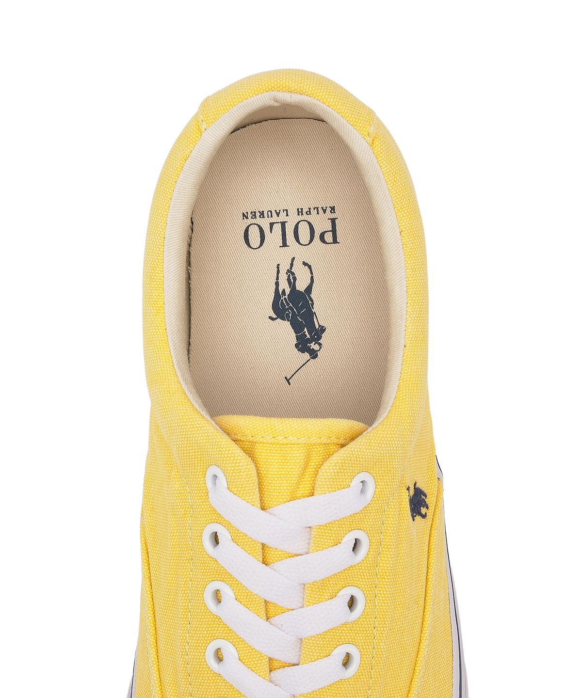 폴로 랄프 로렌(POLO RALPH LAUREN) 키튼 워시 캔버스 스니커즈 - 옐로우