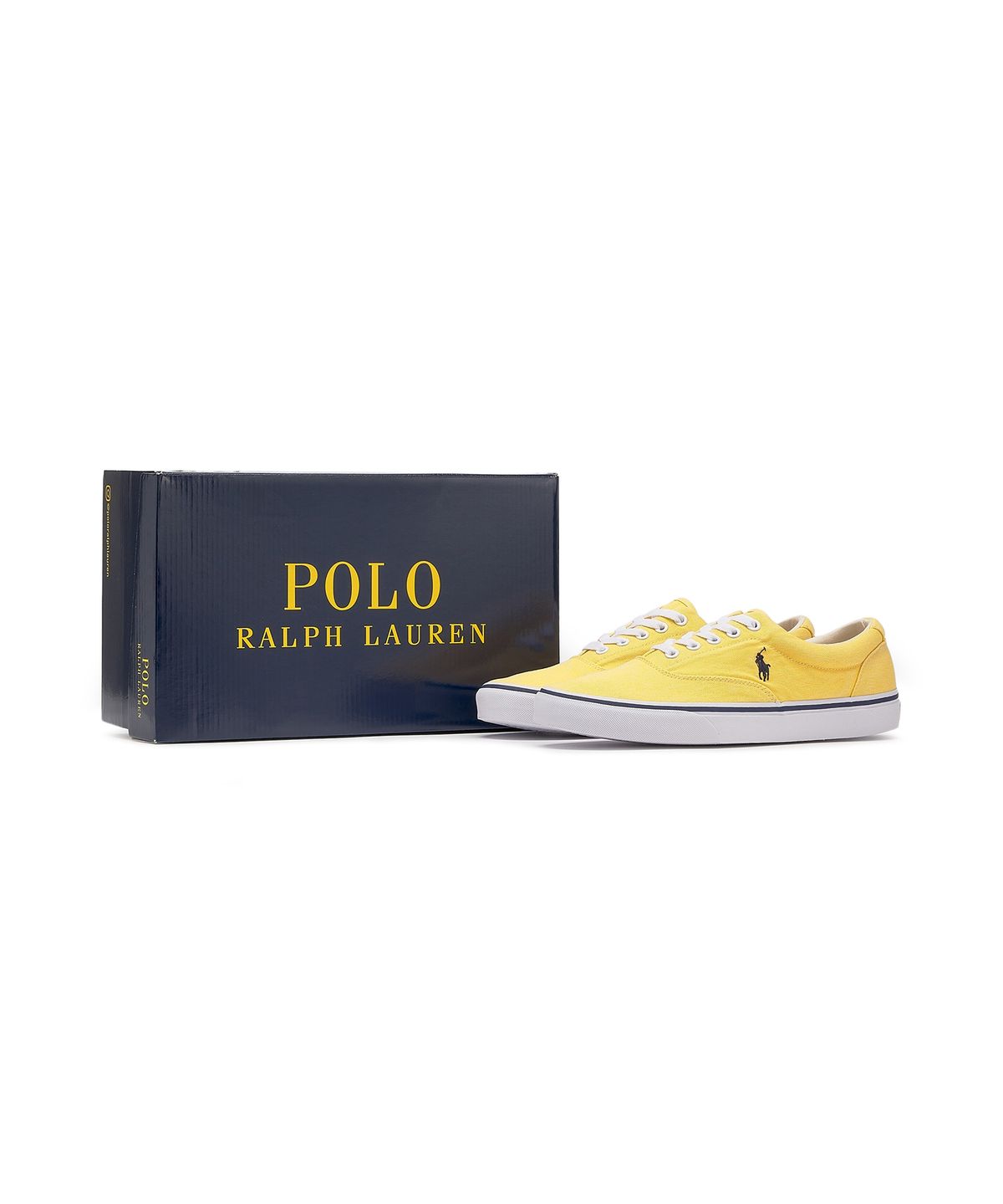 폴로 랄프 로렌(POLO RALPH LAUREN) 키튼 워시 캔버스 스니커즈 - 옐로우