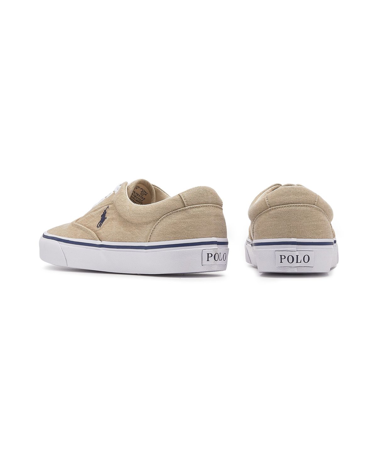 폴로 랄프 로렌(POLO RALPH LAUREN) 키튼 워시 캔버스 스니커즈 - 베이지