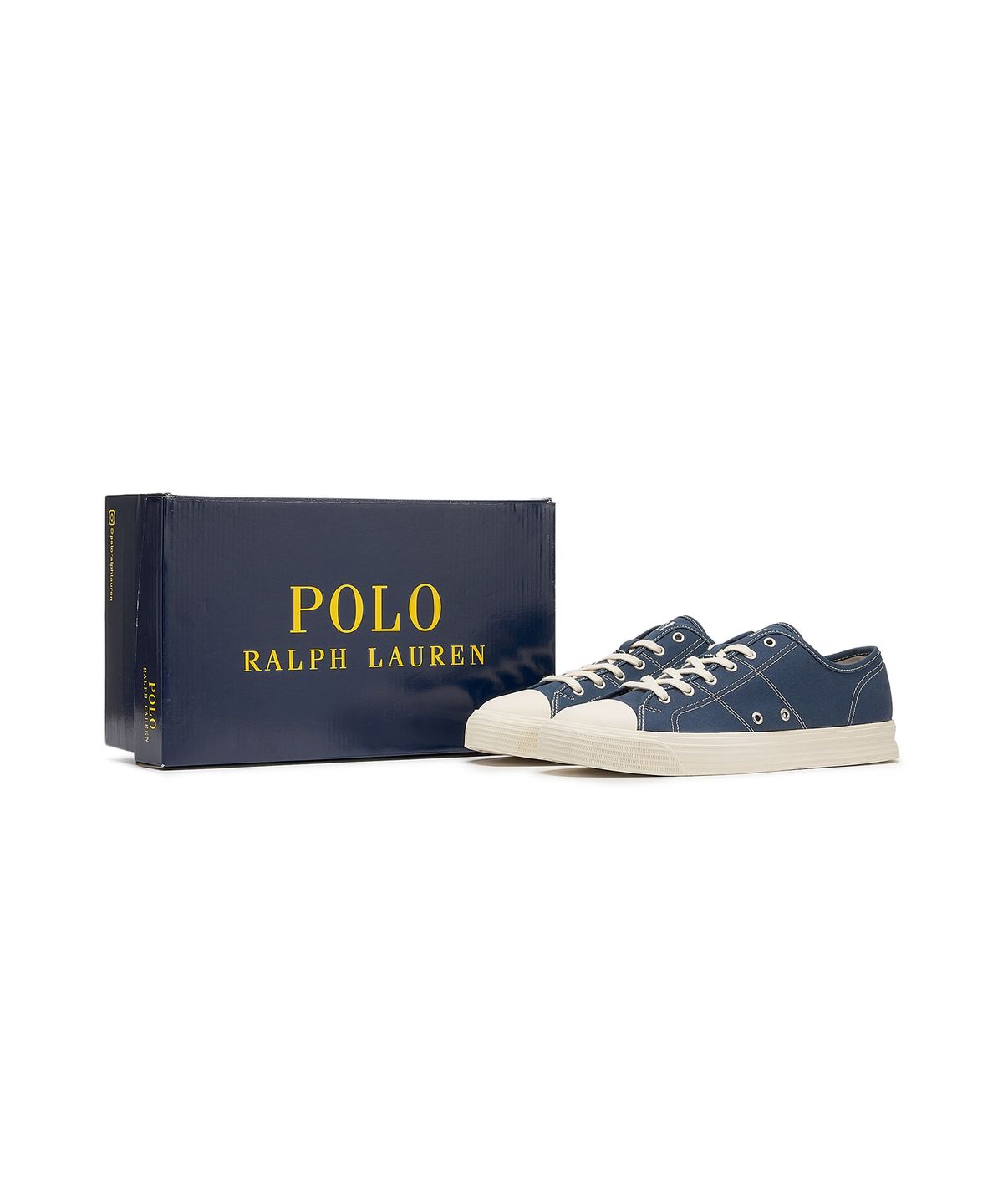 폴로 랄프 로렌(POLO RALPH LAUREN) 아민 캔버스 로우 탑 스니커즈 - 네이비