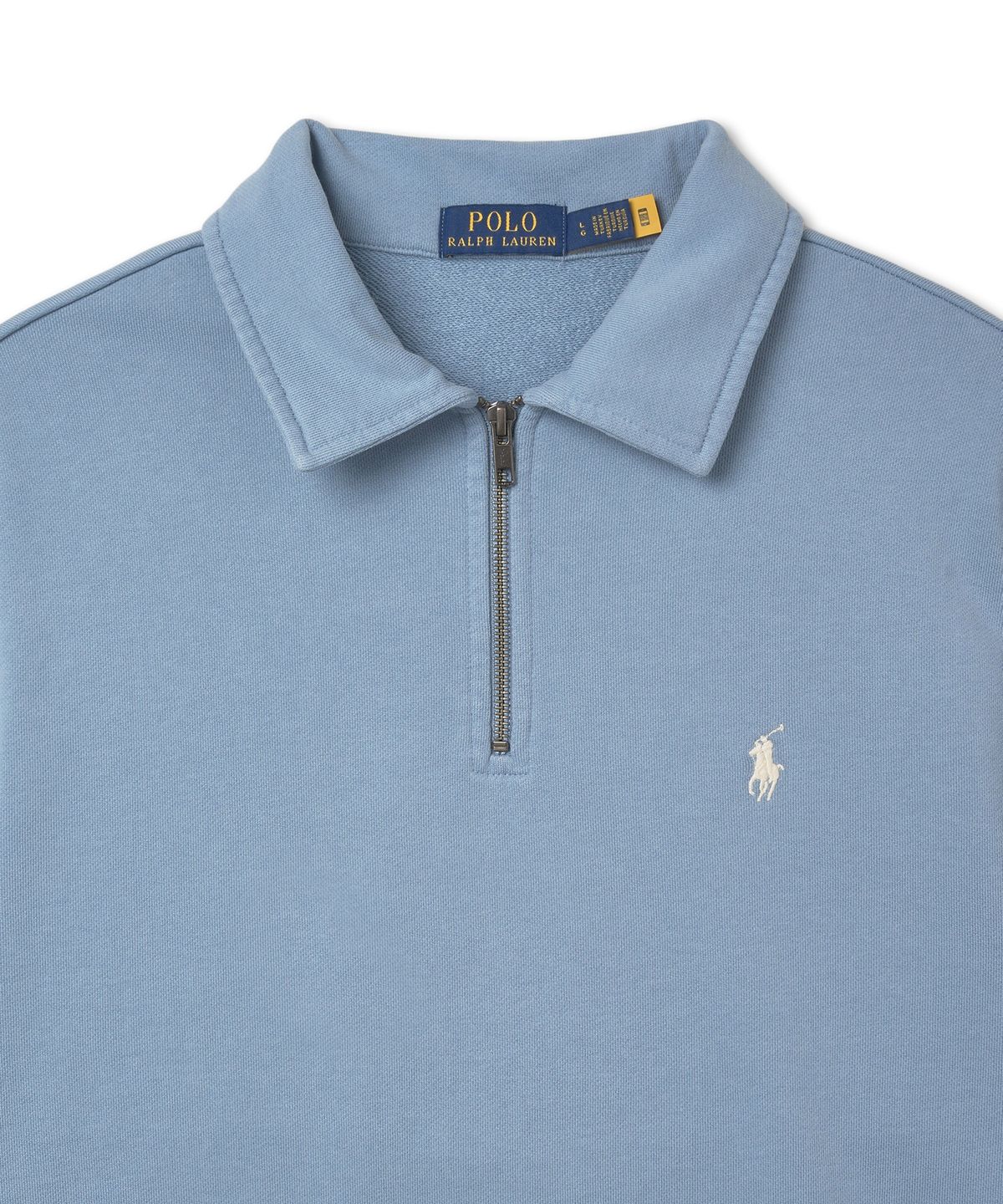 폴로 랄프 로렌(POLO RALPH LAUREN) 루프백 플리스 쿼터 지퍼 스웨트셔츠 - 블루