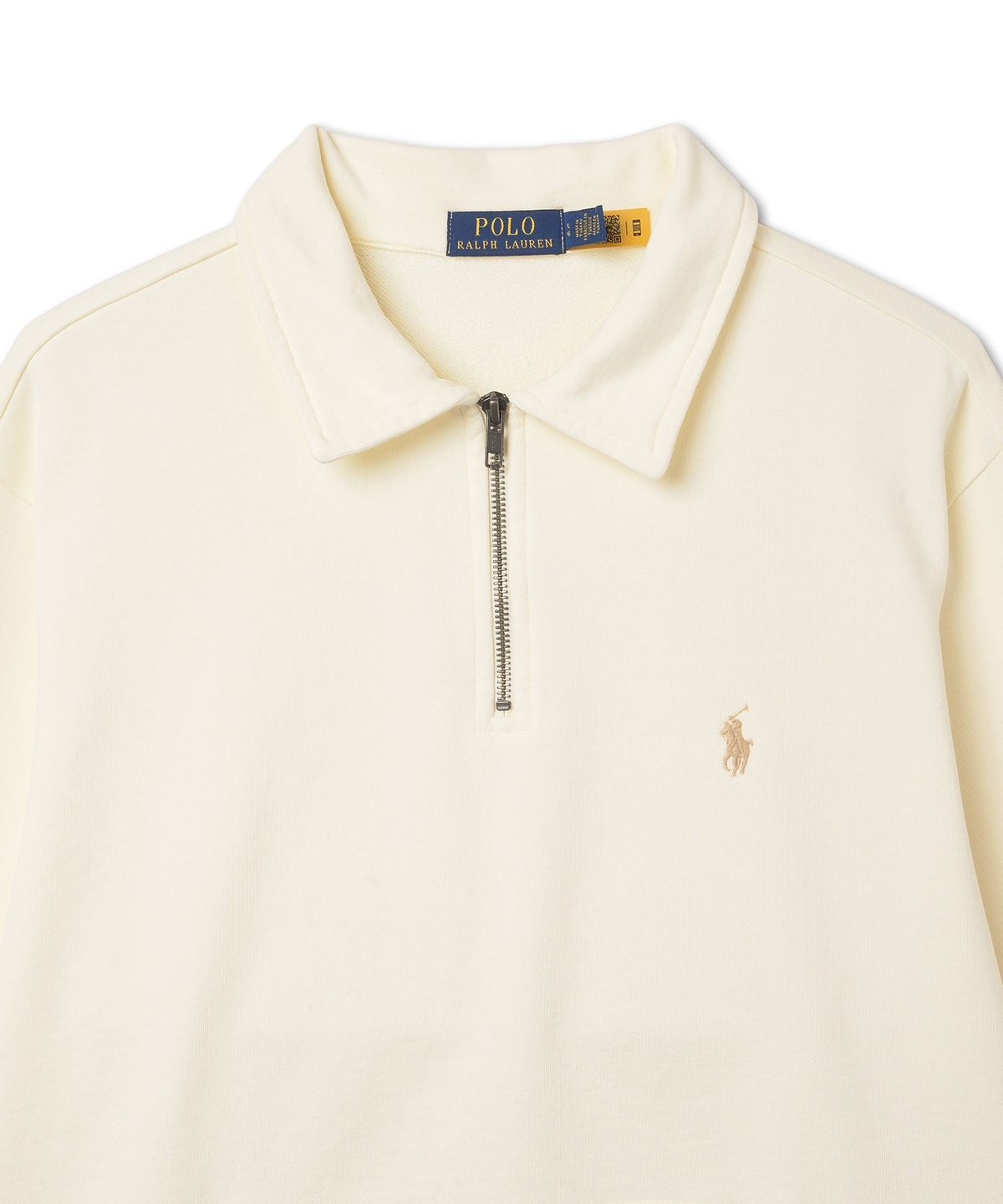 폴로 랄프 로렌(POLO RALPH LAUREN) 루프백 플리스 쿼터 지퍼 스웨트셔츠 - 내추럴
