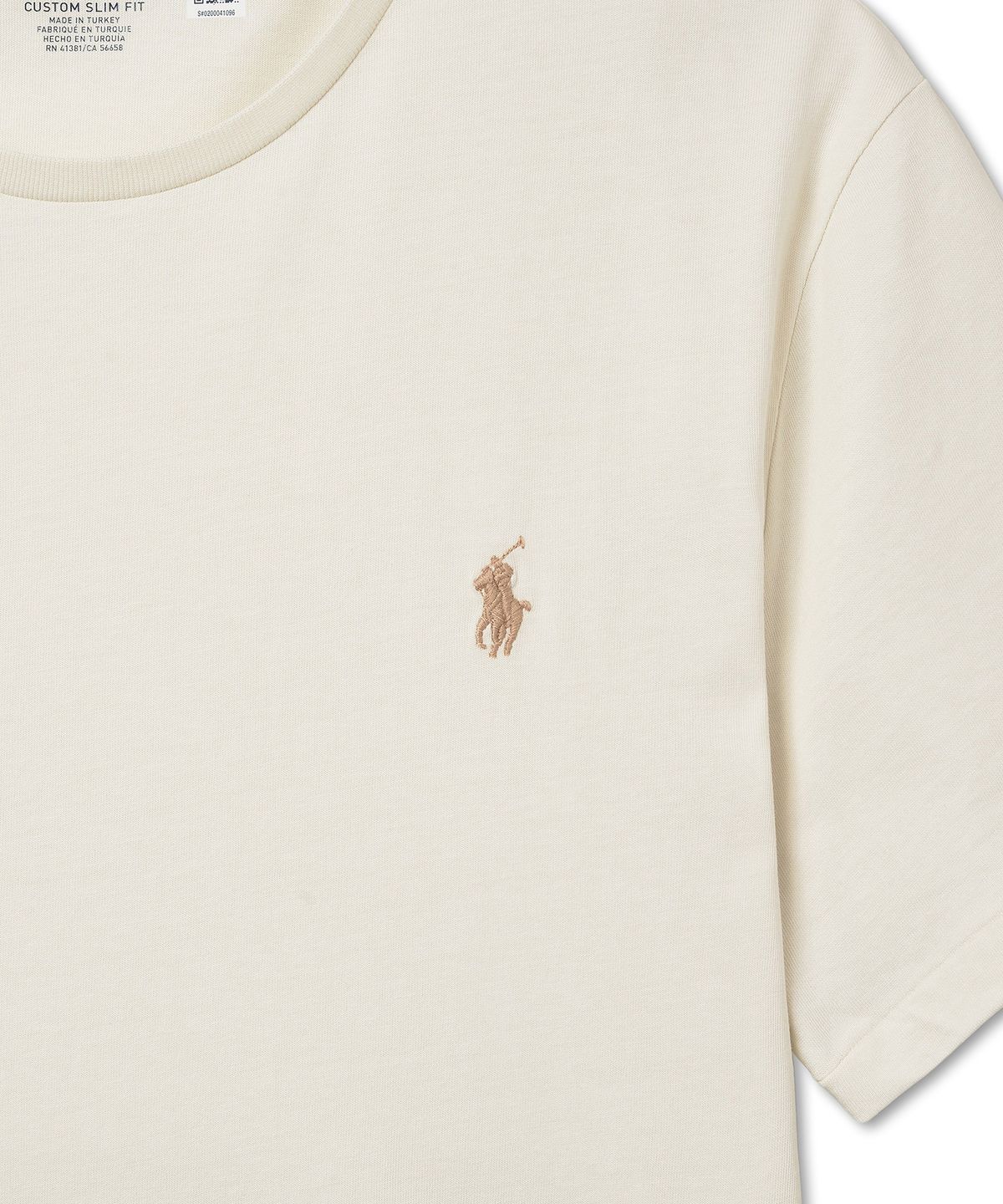 폴로 랄프 로렌(POLO RALPH LAUREN) 커스텀 슬림 크루넥 티셔츠 - 내추럴