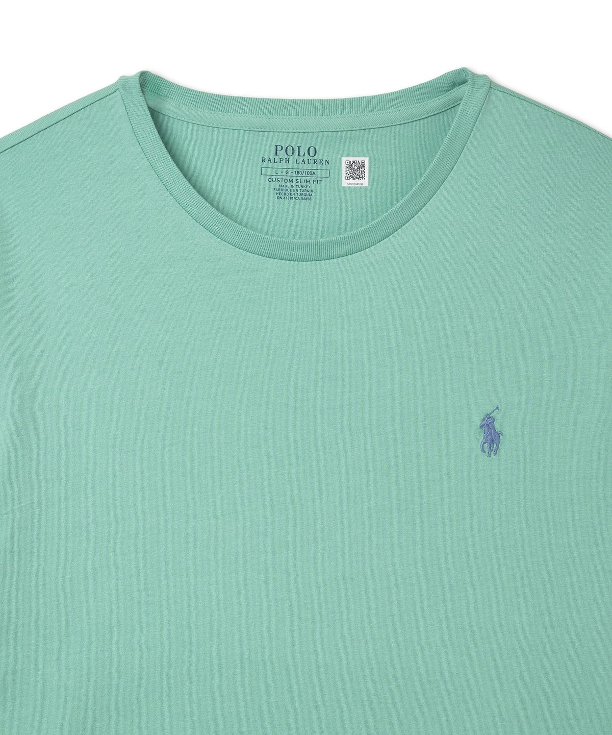 폴로 랄프 로렌(POLO RALPH LAUREN) 커스텀 슬림 크루넥 티셔츠 - 그린
