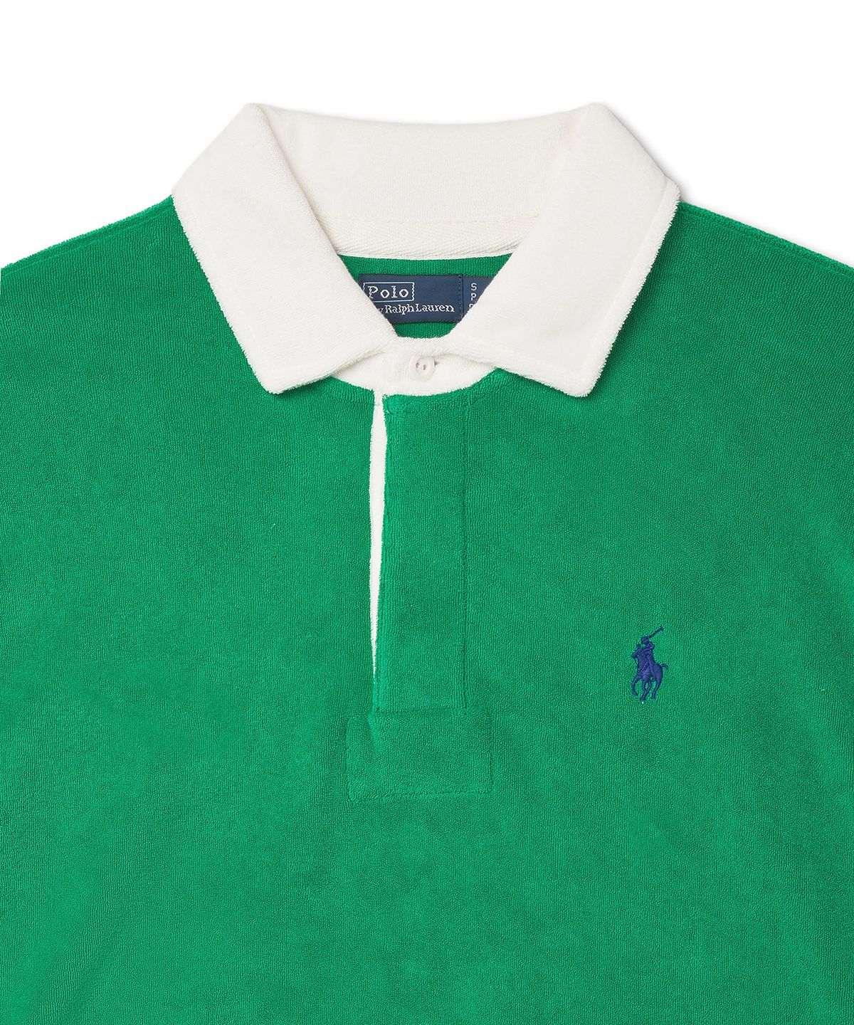 폴로 랄프 로렌(POLO RALPH LAUREN) W 크롭 테리 럭비 셔츠 - 그린