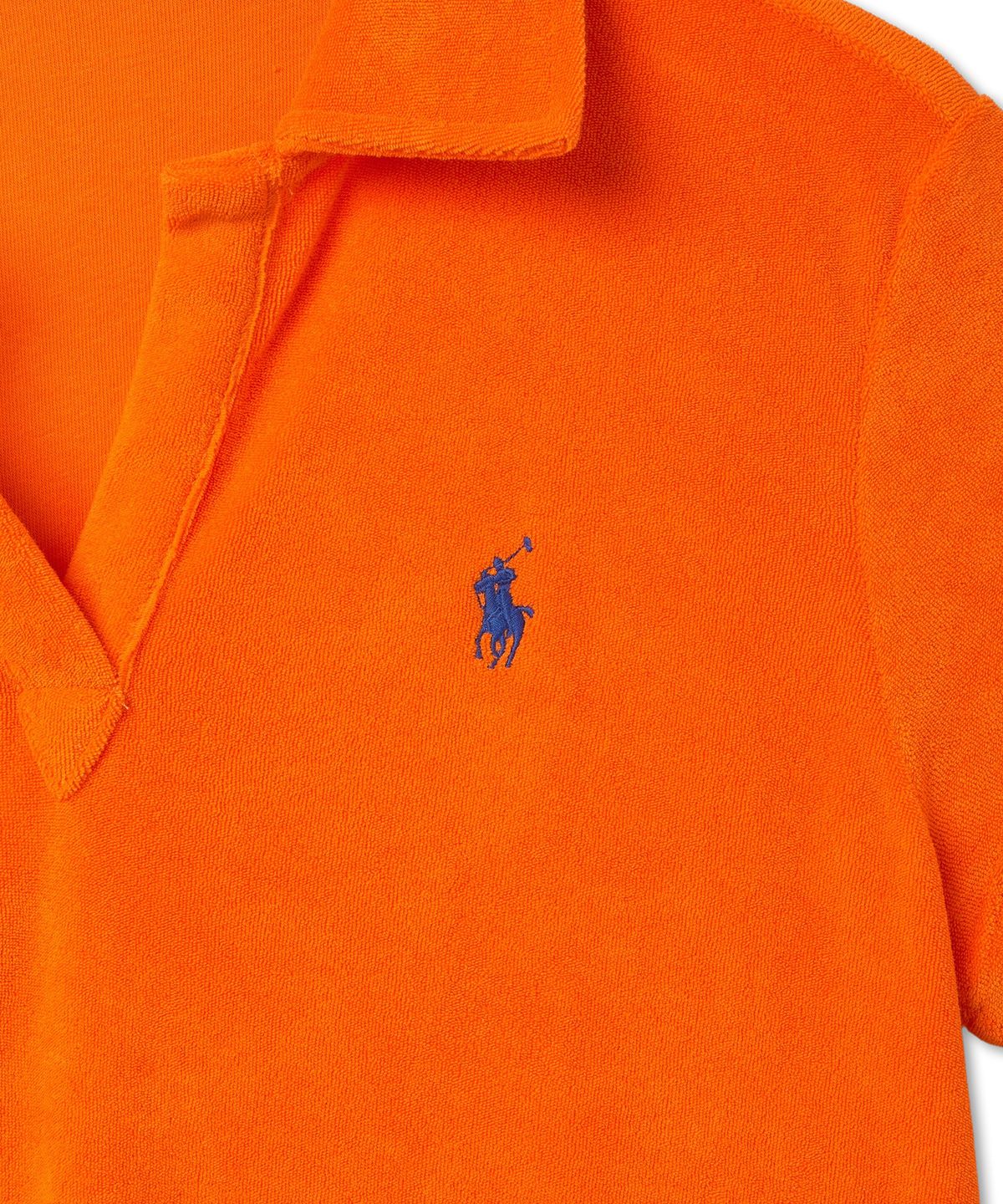 폴로 랄프 로렌(POLO RALPH LAUREN) W 슈렁큰핏 테리 폴로 셔츠 - 오렌지