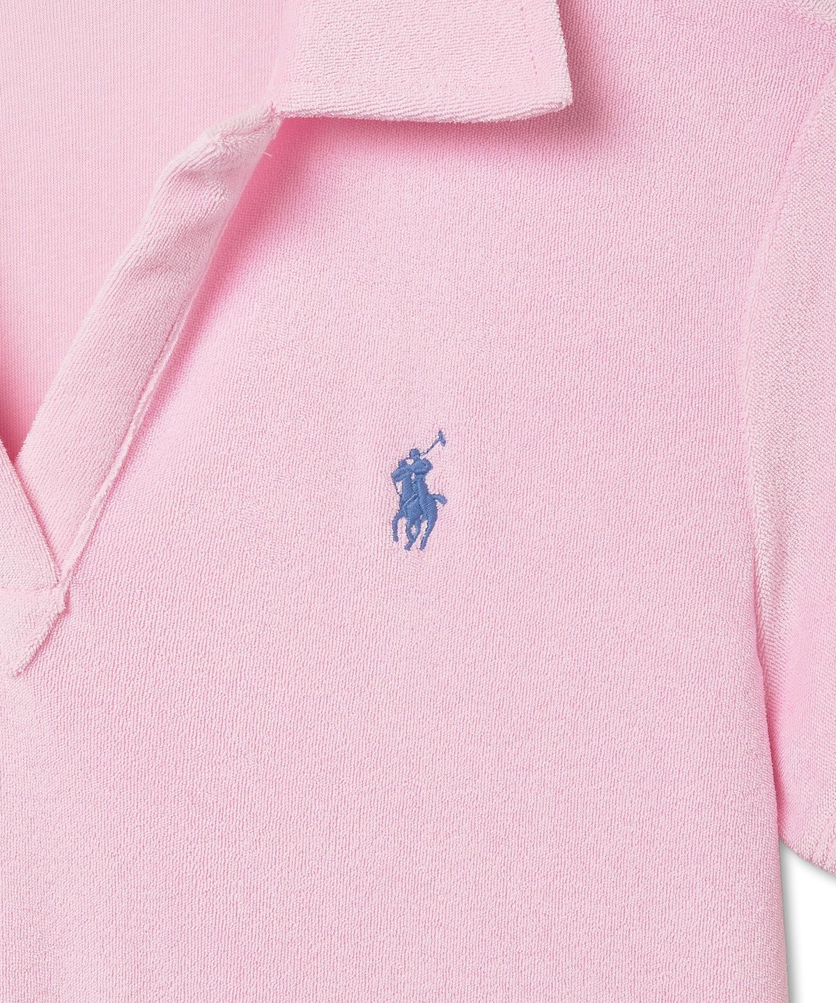 폴로 랄프 로렌(POLO RALPH LAUREN) W 슈렁큰핏 테리 폴로 셔츠 - 핑크