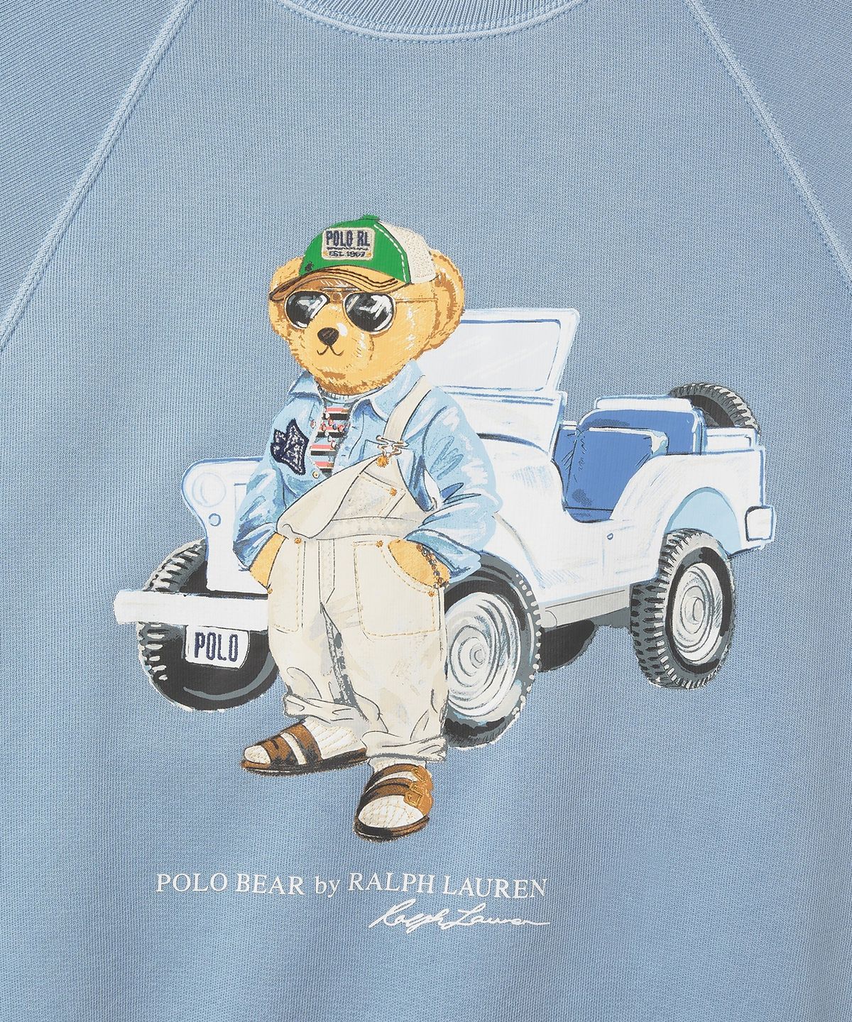 폴로 랄프 로렌(POLO RALPH LAUREN) W 폴로 베어 플리스 숏 슬리브 스웨트셔츠 - 블루