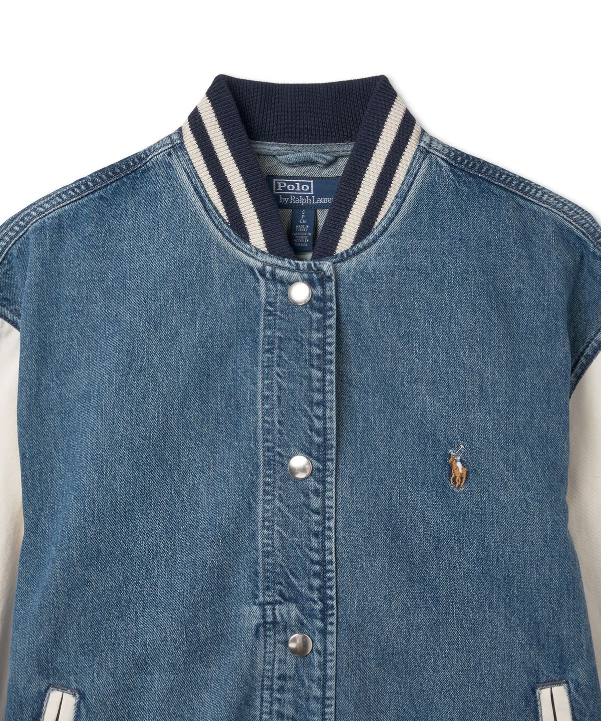 폴로 랄프 로렌(POLO RALPH LAUREN) W 로고 플래그 보머 재킷 - 블루