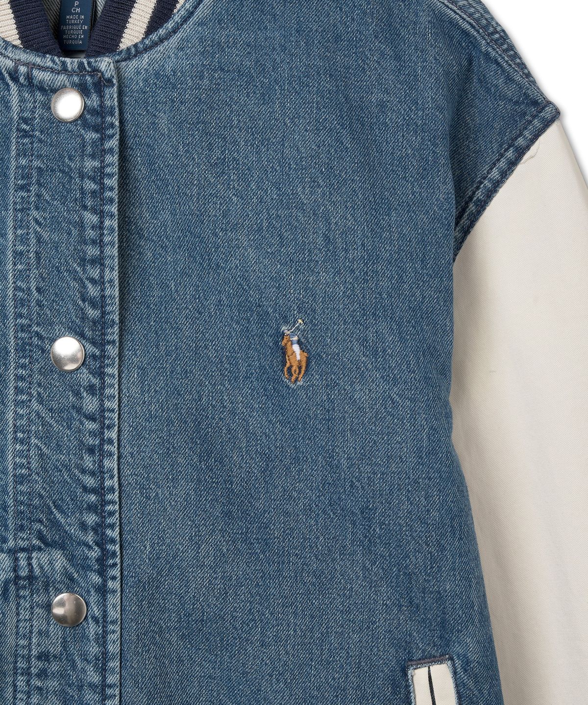 폴로 랄프 로렌(POLO RALPH LAUREN) W 로고 플래그 보머 재킷 - 블루
