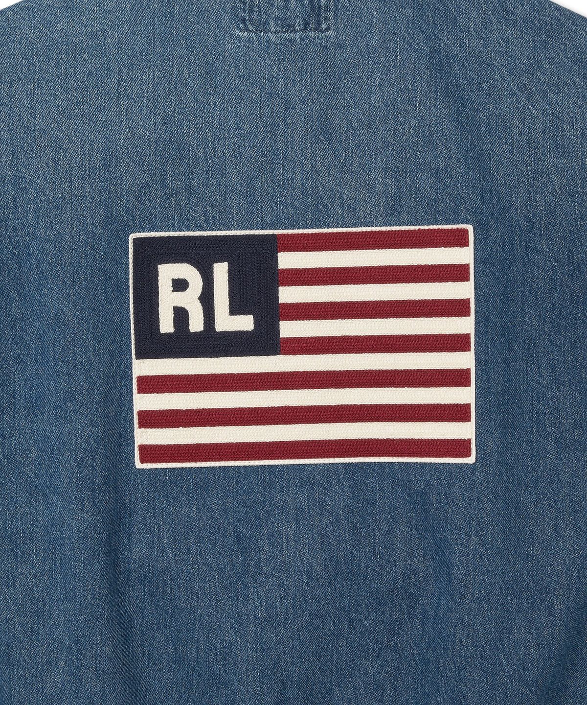 폴로 랄프 로렌(POLO RALPH LAUREN) W 로고 플래그 보머 재킷 - 블루