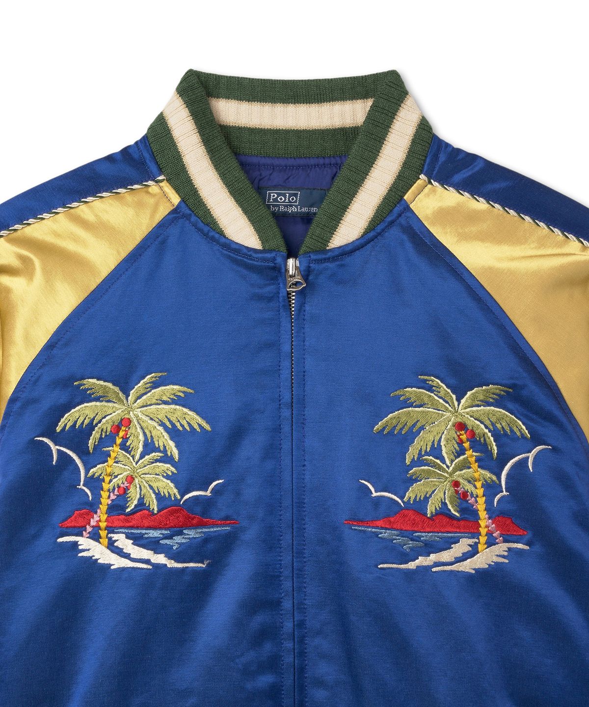 폴로 랄프 로렌(POLO RALPH LAUREN) W 새틴 보머 재킷 - 블루