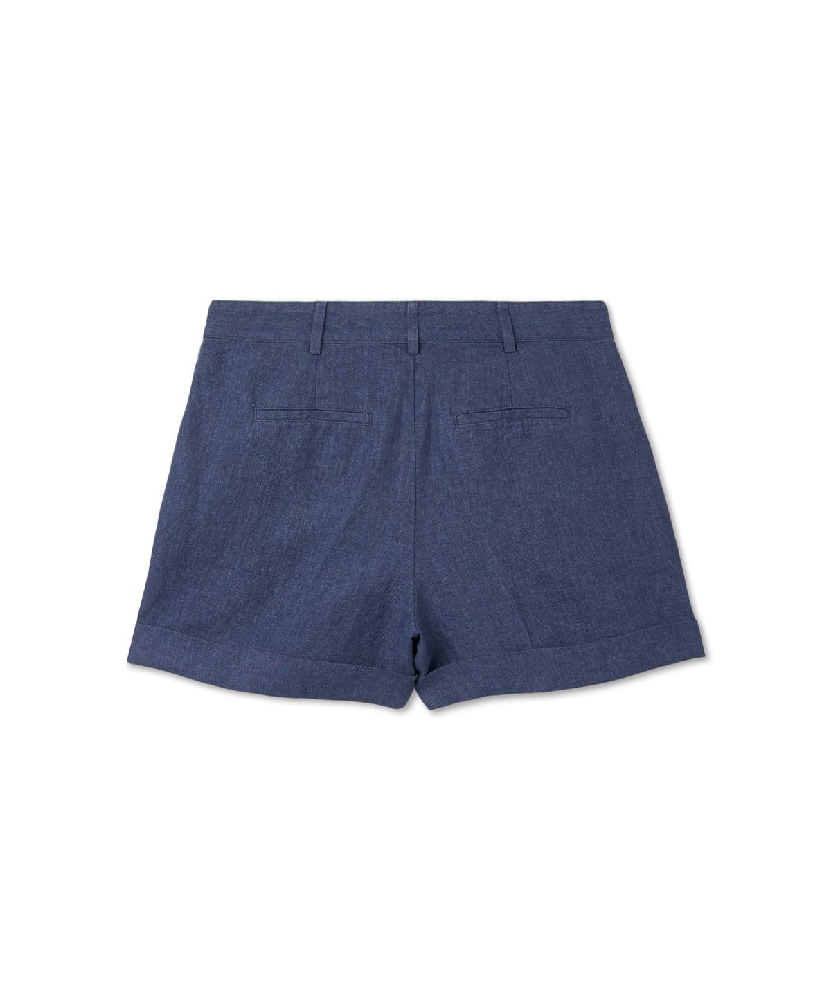 폴로 랄프 로렌(POLO RALPH LAUREN) W 플리츠 리넨 쇼트 - 네이비