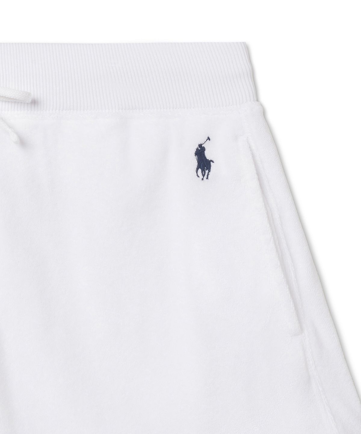 폴로 랄프 로렌(POLO RALPH LAUREN) W 드로스트링 테리 쇼트 - 화이트
