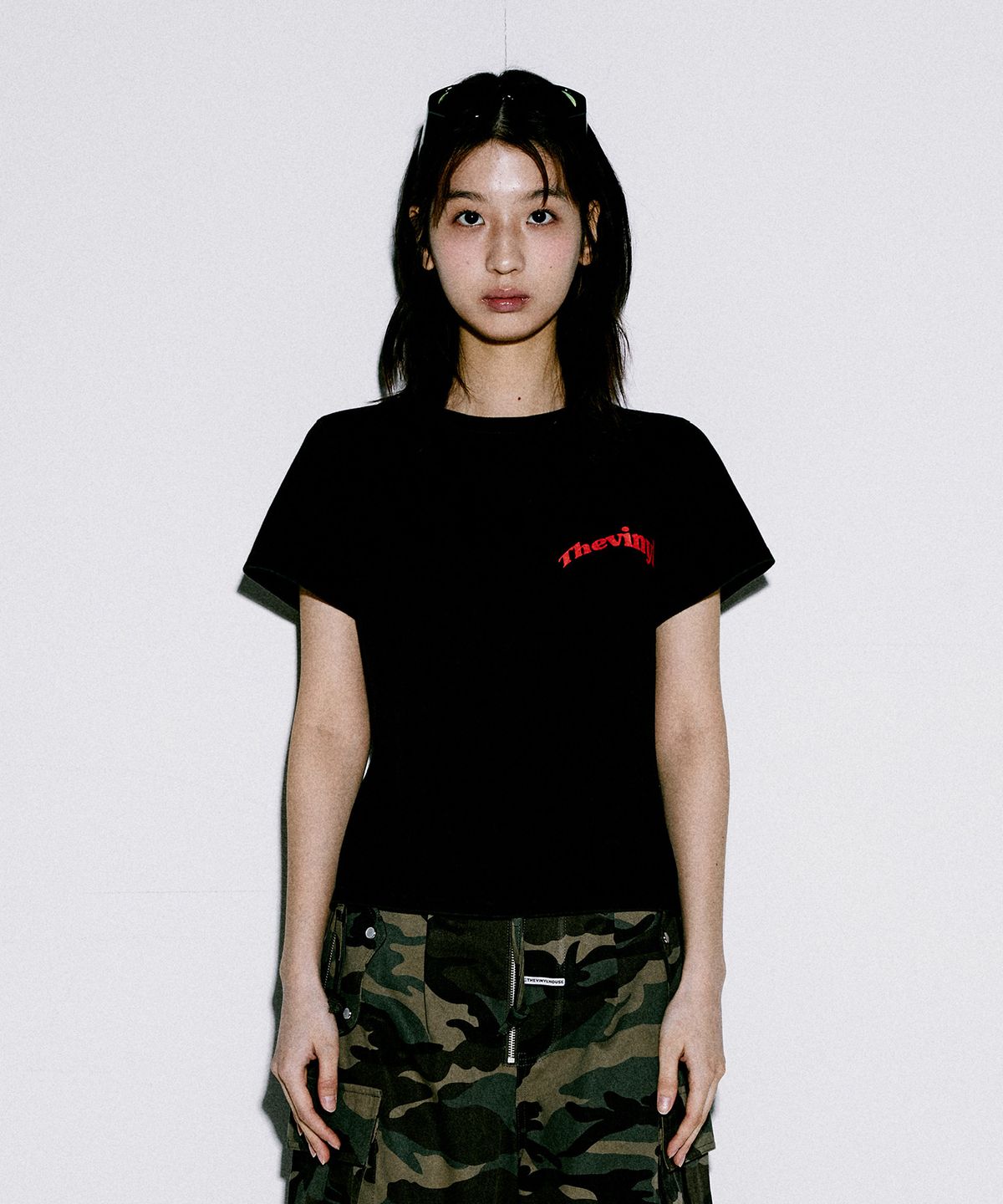 더바이닐하우스(THEVINYLHOUSE) TORNADO TEE BLACK (VH2EMUT510A)