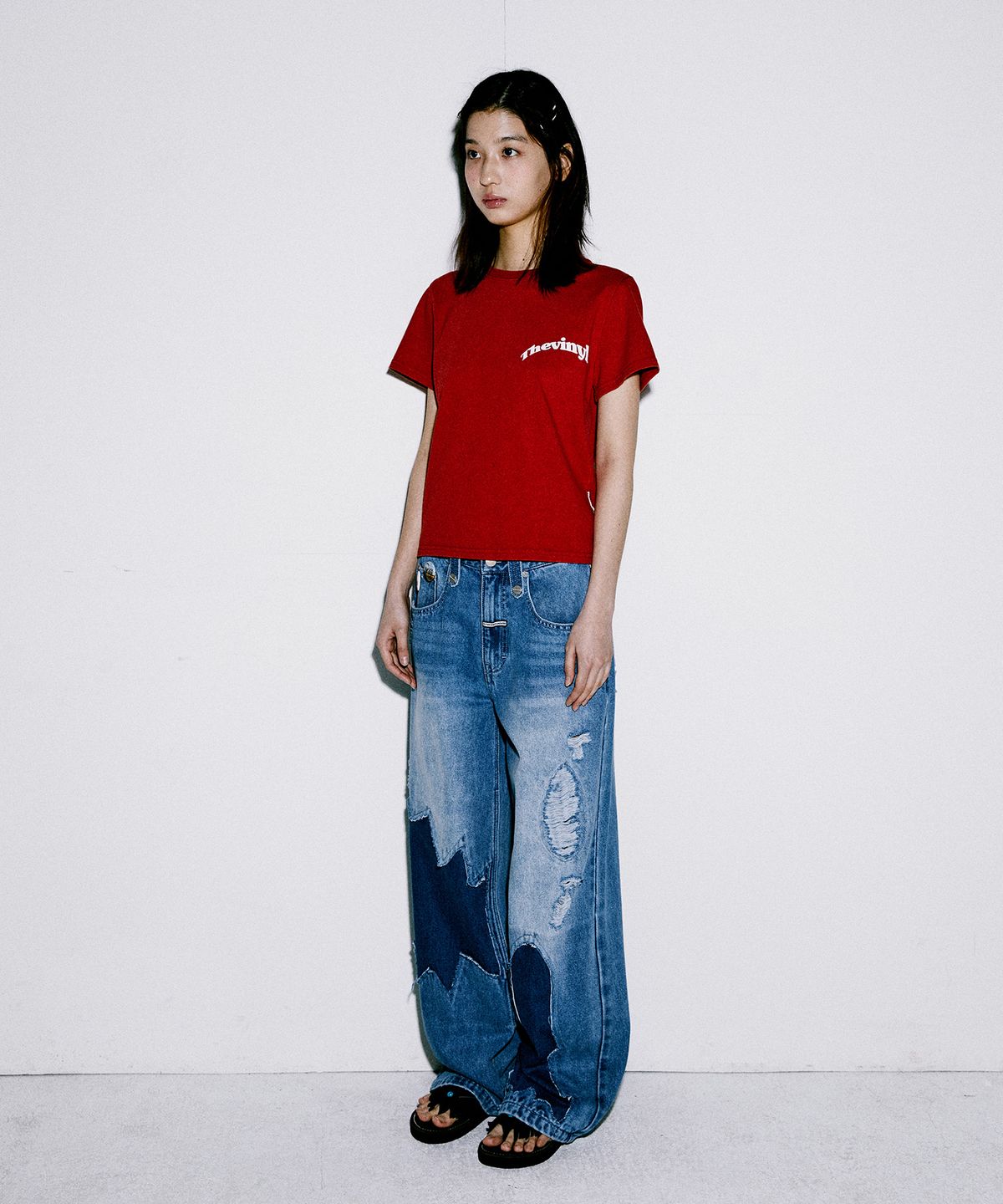 더바이닐하우스(THEVINYLHOUSE) TORNADO TEE RED (VH2EMUT510A)