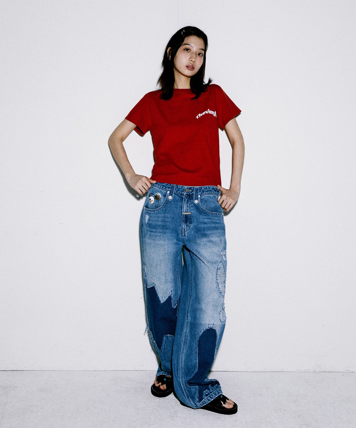 더바이닐하우스(THEVINYLHOUSE) TORNADO TEE RED (VH2EMUT510A)