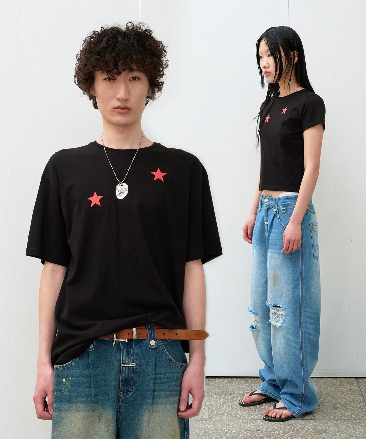 더바이닐하우스(THEVINYLHOUSE) STAR TEE BLACK (VH2EMUT507A)