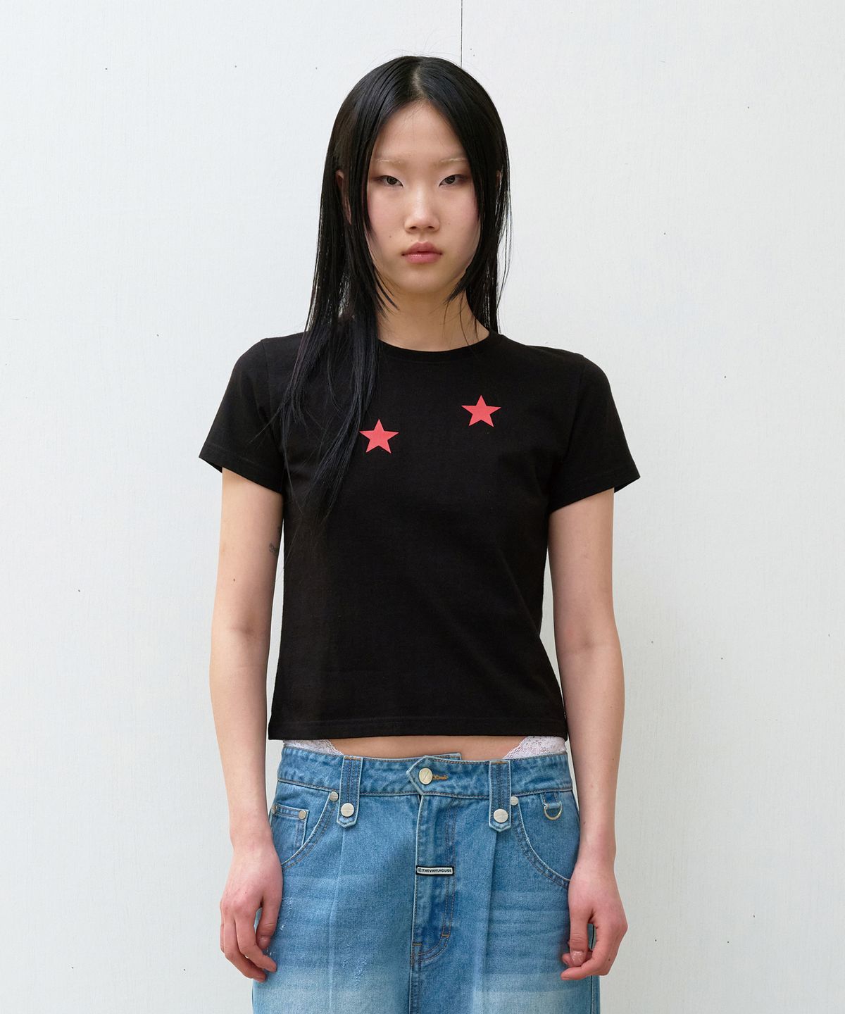 더바이닐하우스(THEVINYLHOUSE) STAR TEE BLACK (VH2EMUT507A)