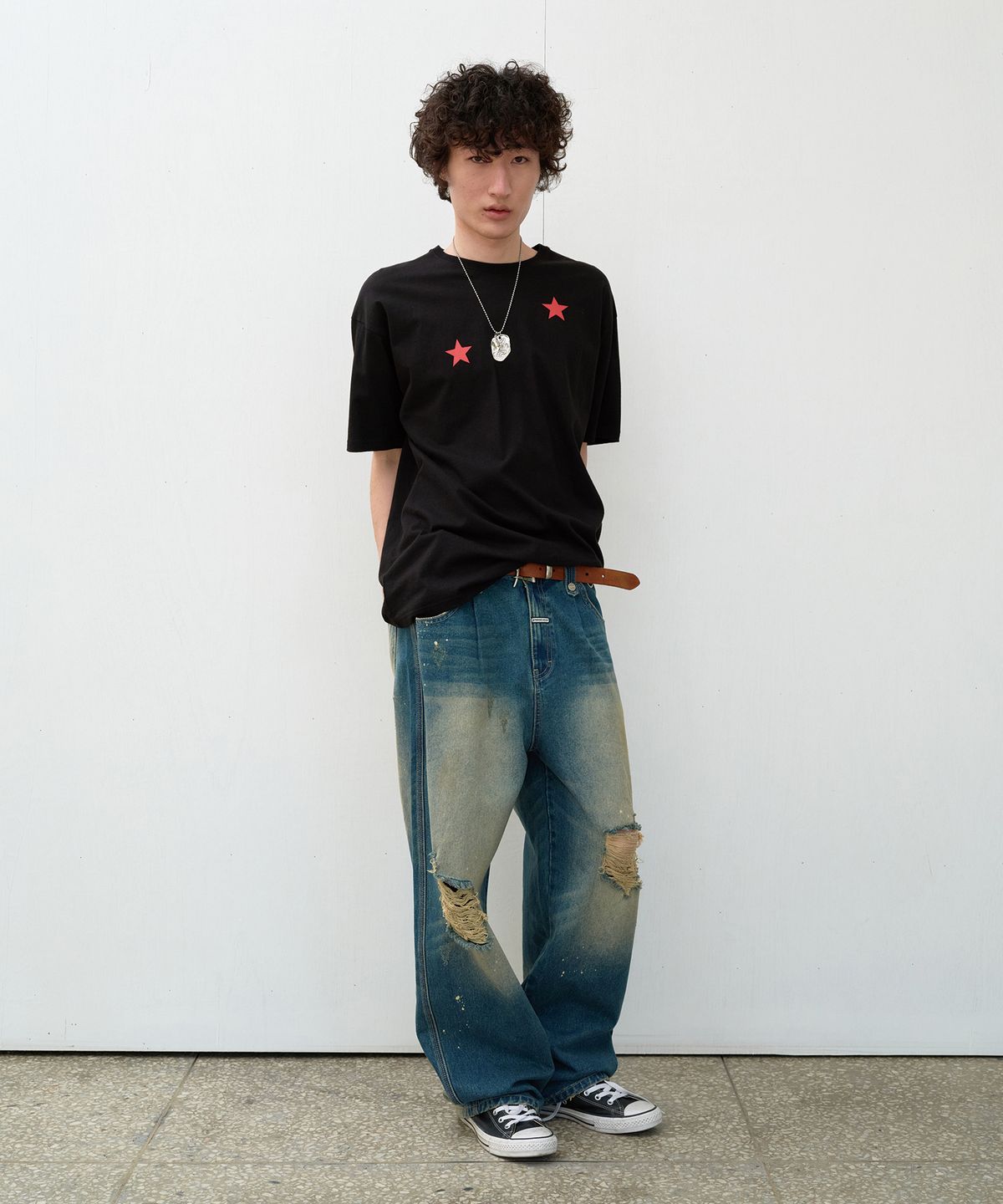 더바이닐하우스(THEVINYLHOUSE) STAR TEE BLACK (VH2EMUT507A)