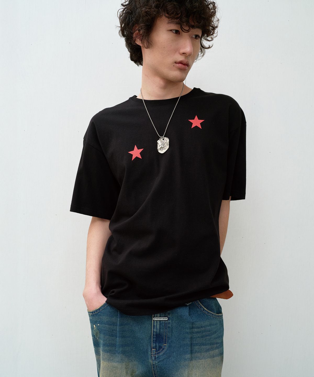 더바이닐하우스(THEVINYLHOUSE) STAR TEE BLACK (VH2EMUT507A)