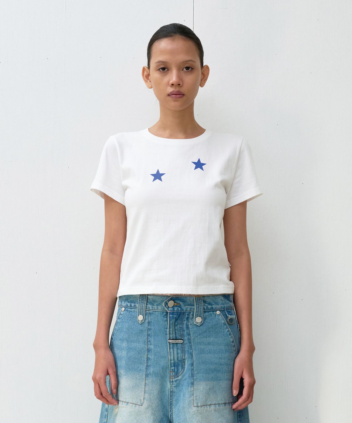 더바이닐하우스(THEVINYLHOUSE) STAR TEE WHITE (VH2EMUT507A)