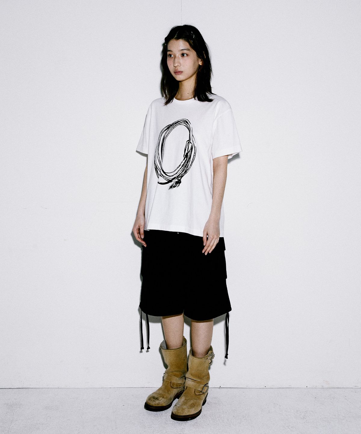 더바이닐하우스(THEVINYLHOUSE) WESTERN CARGO SHORTS BLACK (VH2EMUPA61A)