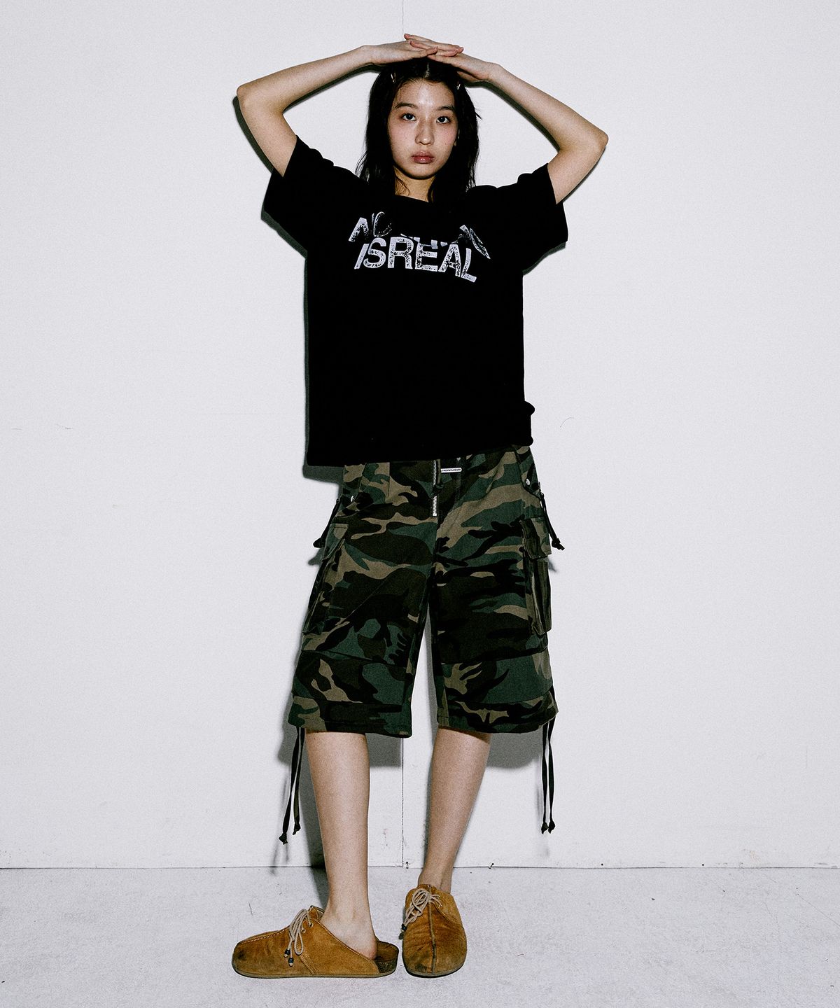 더바이닐하우스(THEVINYLHOUSE) WESTERN CARGO SHORTS CAMO (VH2EMUPA61A)