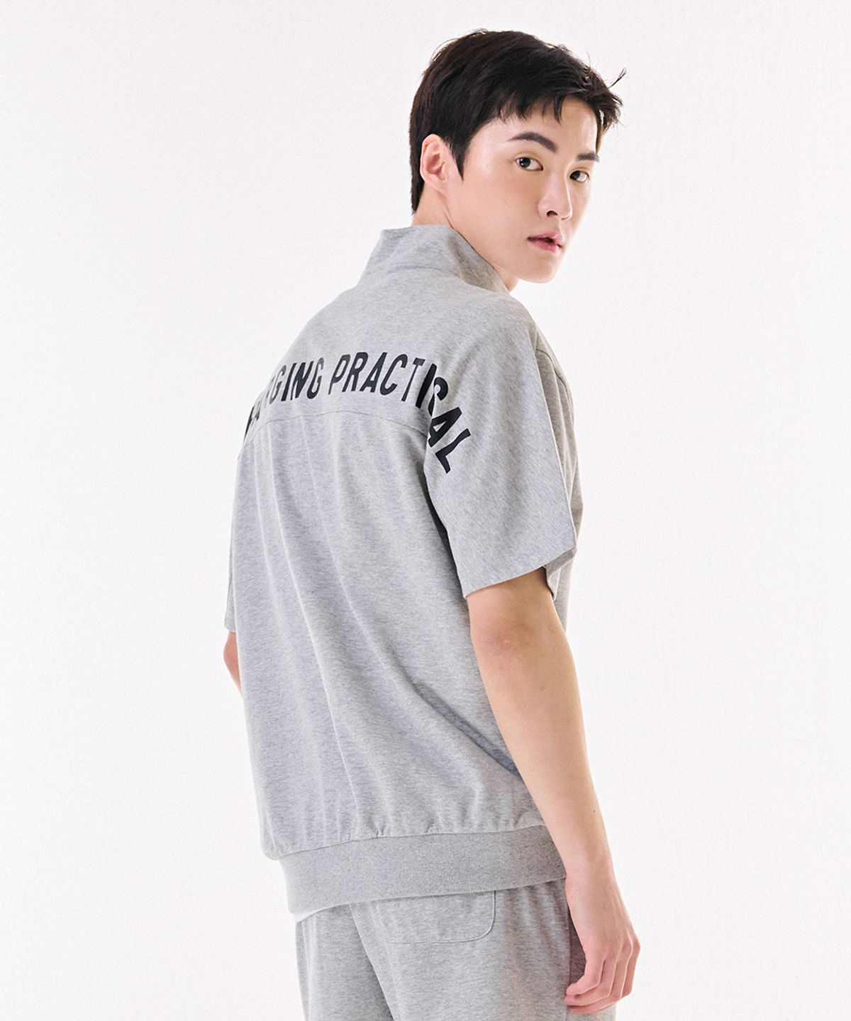 체이스컬트(CHASECULT) 공용 쿨링 코튼 아노락 반팔 티셔츠-DBRU5812D0B