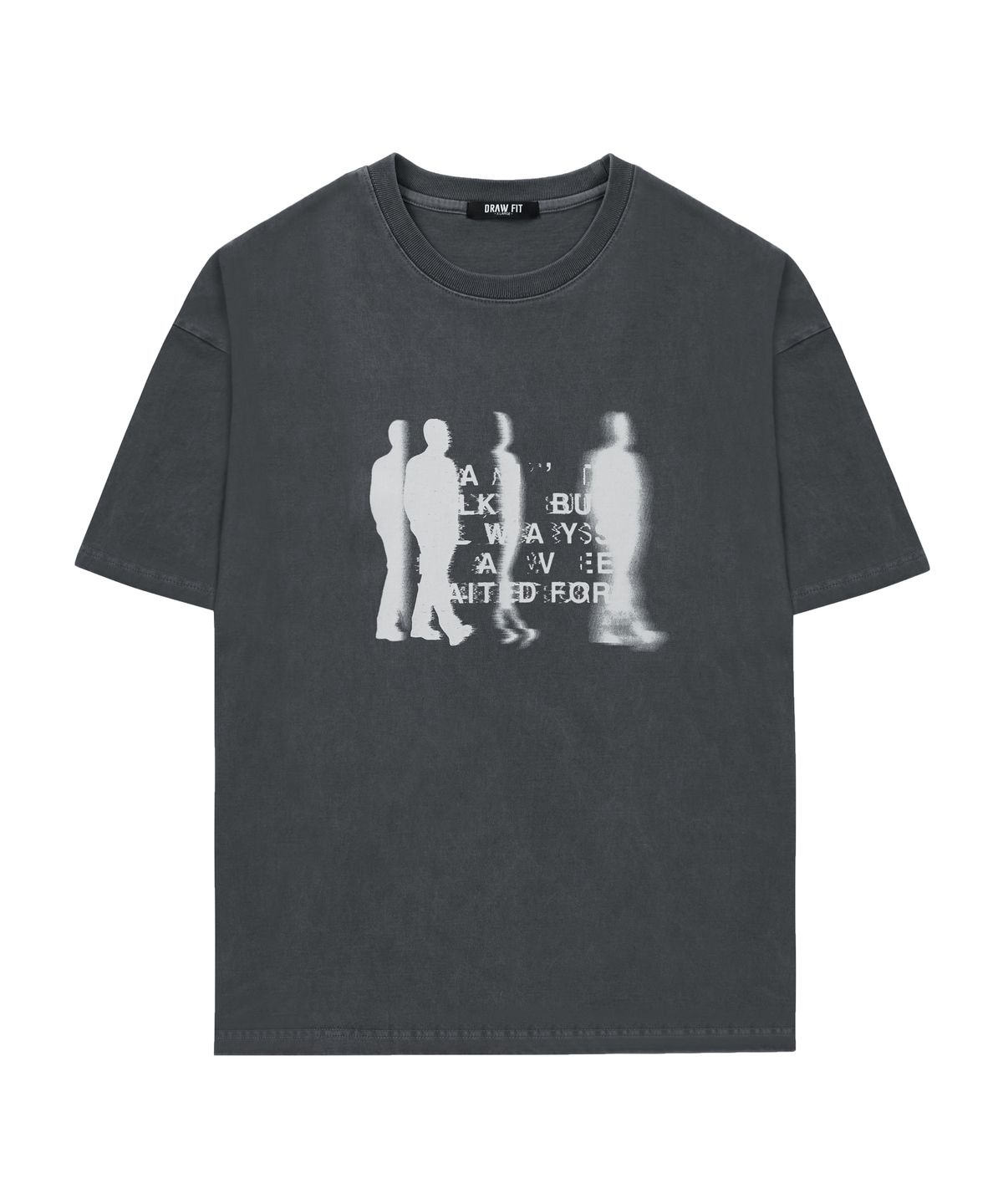 드로우핏(DRAW FIT) 패스 바이 피그먼트 워싱 티셔츠 [CHARCOAL]