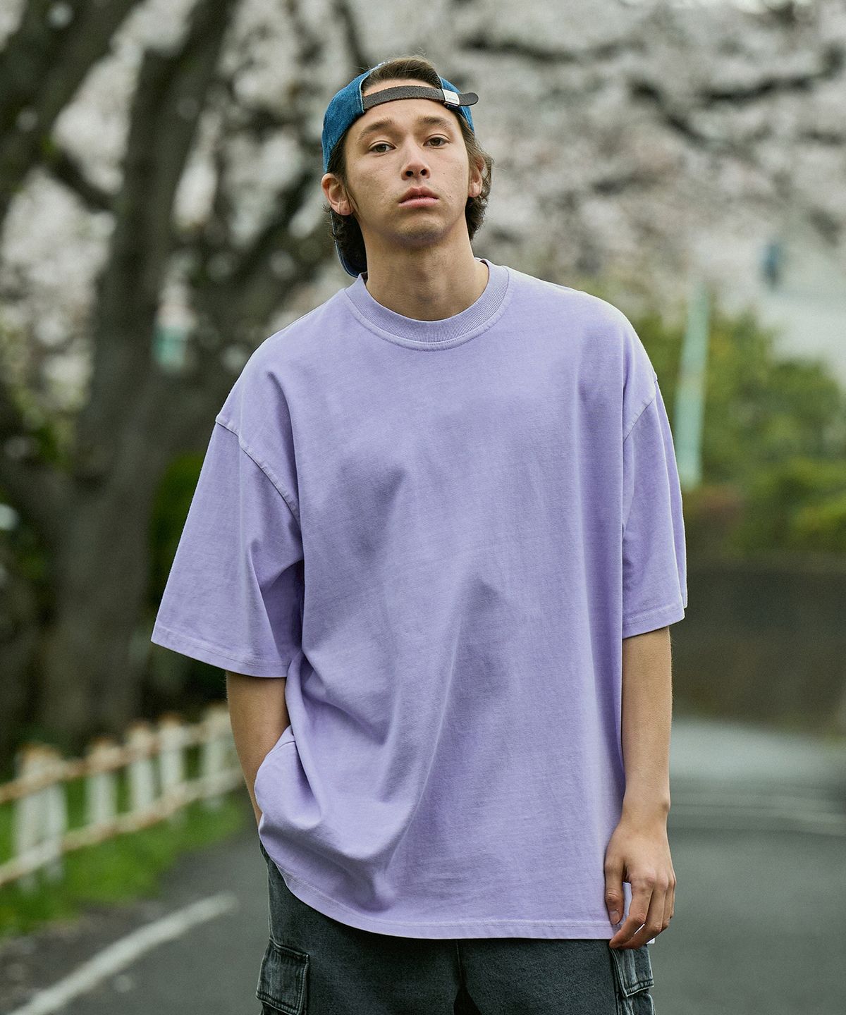 미니멀프로젝트(MINIMALPROJECT) 로버스트 헤비 오버핏 피그먼트 반팔티셔츠 MST153 [LIGHT PURPLE]