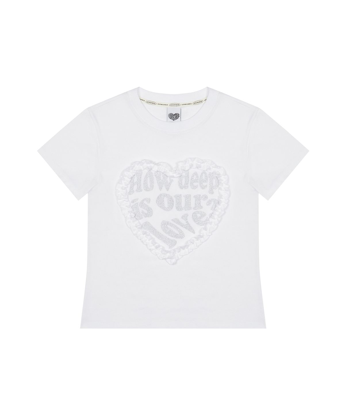 러브이즈트루(LUVISTRUE) LACE LOVE TEE(WHITE)