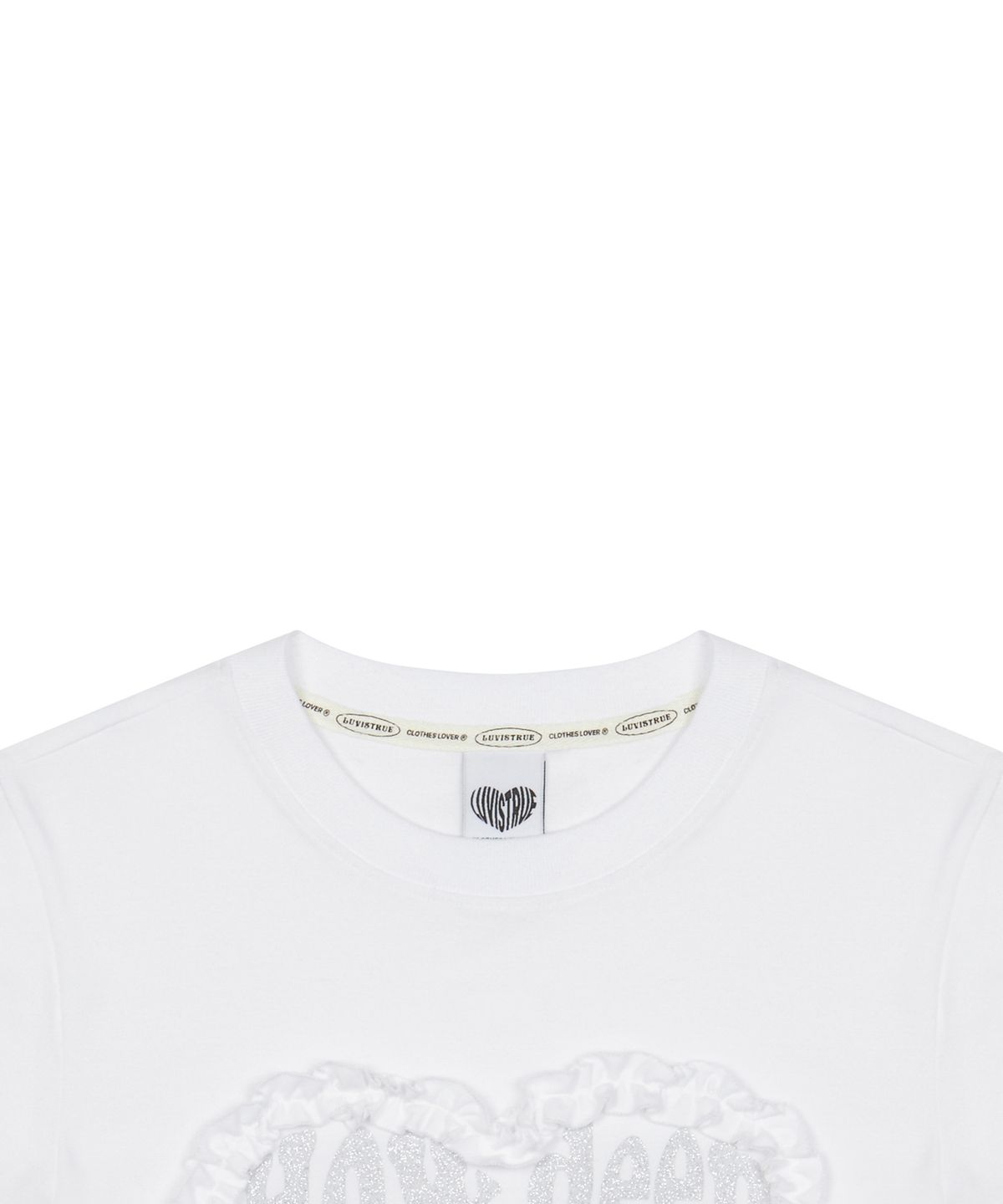 러브이즈트루(LUVISTRUE) LACE LOVE TEE(WHITE)