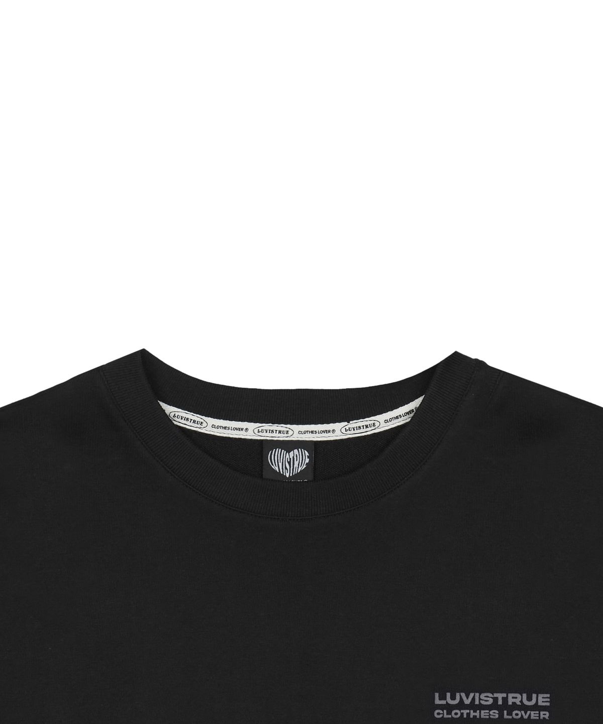 러브이즈트루(LUVISTRUE) BASIC HEART SET UP_TOP(BLACK)