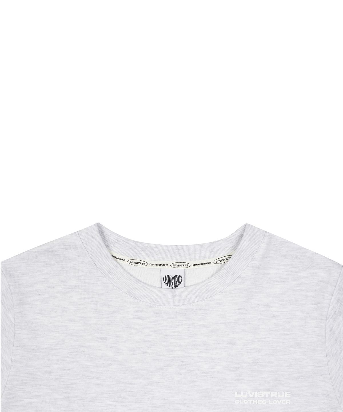 러브이즈트루(LUVISTRUE) BASIC HEART SET UP_TOP(GRAY)