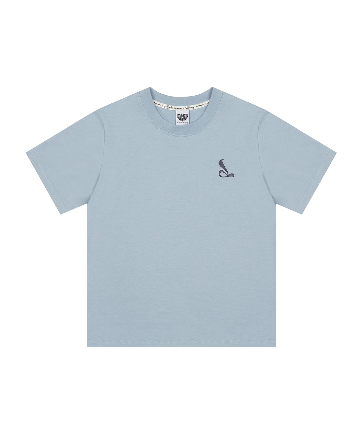 러브이즈트루(LUVISTRUE) CURVED L SET TEE(SKY BLUE)