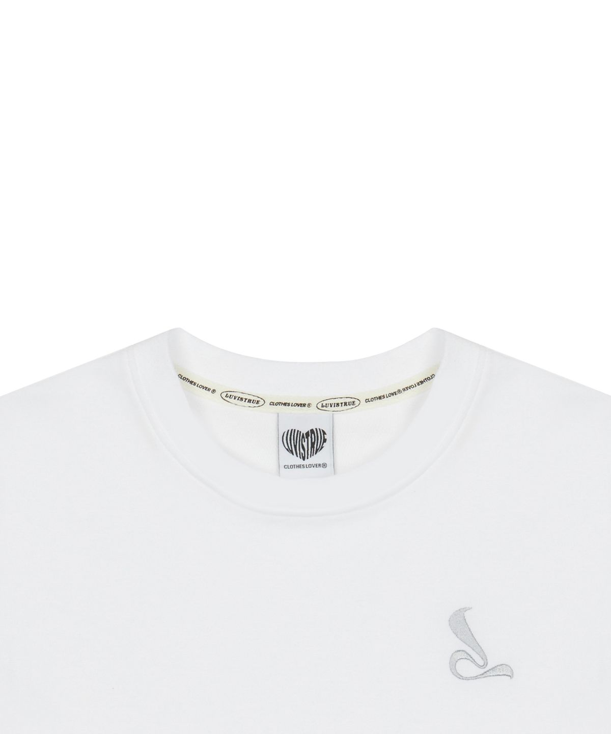 러브이즈트루(LUVISTRUE) CURVED L SET TEE(WHITE)