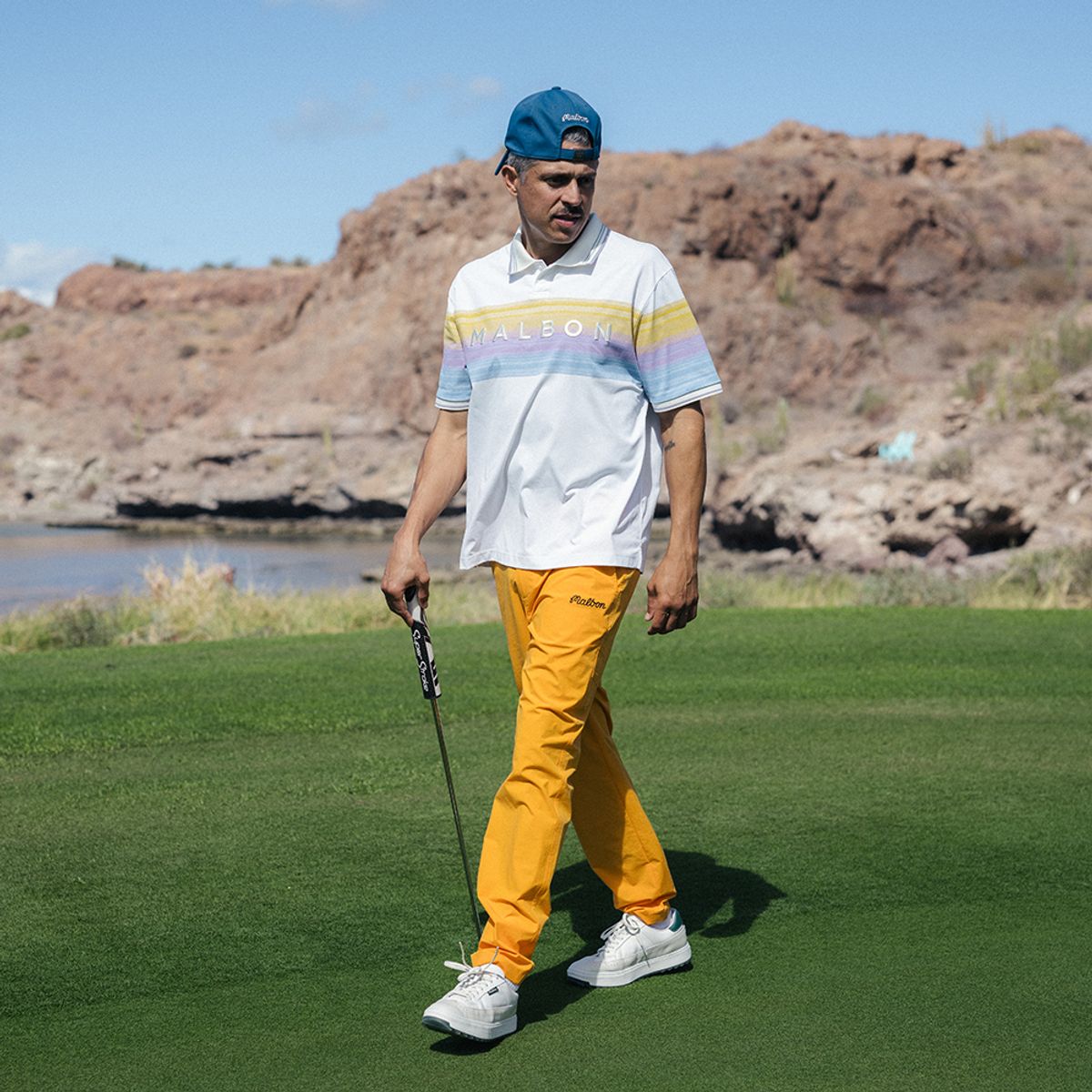 말본 골프(MALBON GOLF) 말본 여름 치노 팬츠 ORANGE (MAN)