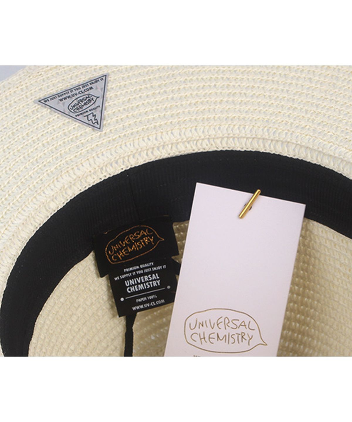유니버셜 케미스트리(UNIVERSAL CHEMISTRY) Summer Simple Ivory Fedora 여름페도라
