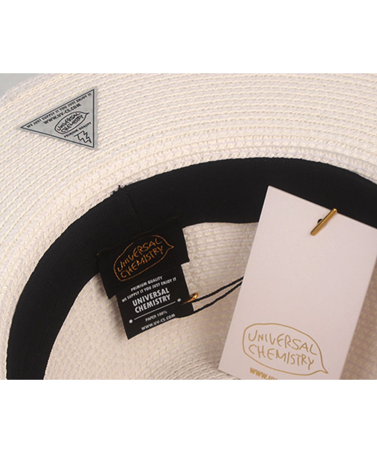유니버셜 케미스트리(UNIVERSAL CHEMISTRY) Summer Simple White Fedora 여름페도라