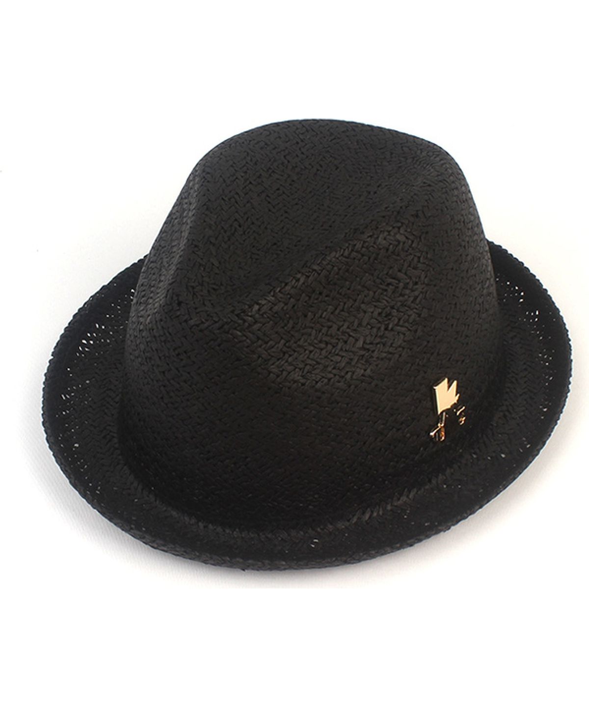유니버셜 케미스트리(UNIVERSAL CHEMISTRY) Punk Simple Black Summer Fedora 여름페도라