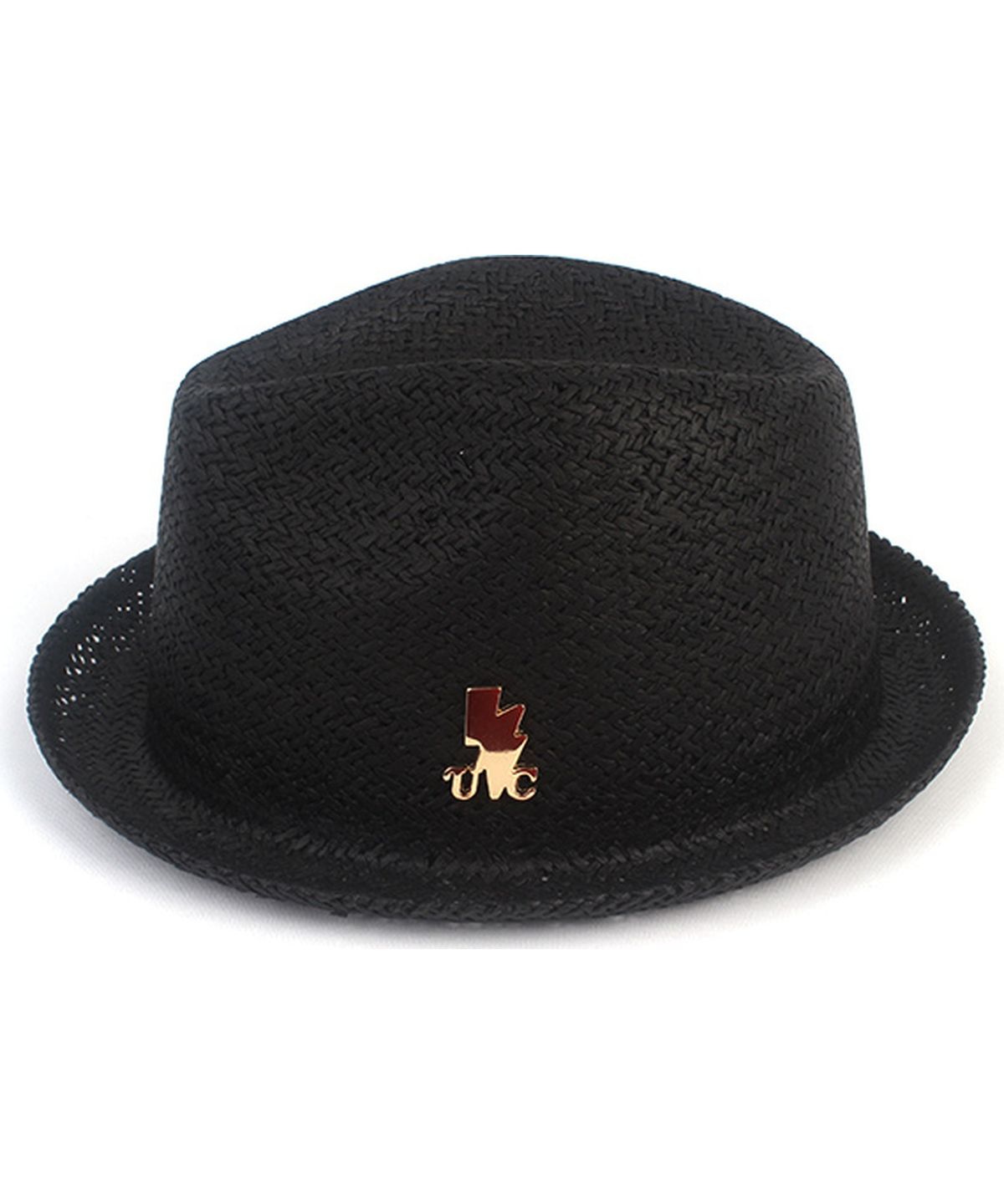 유니버셜 케미스트리(UNIVERSAL CHEMISTRY) Punk Simple Black Summer Fedora 여름페도라