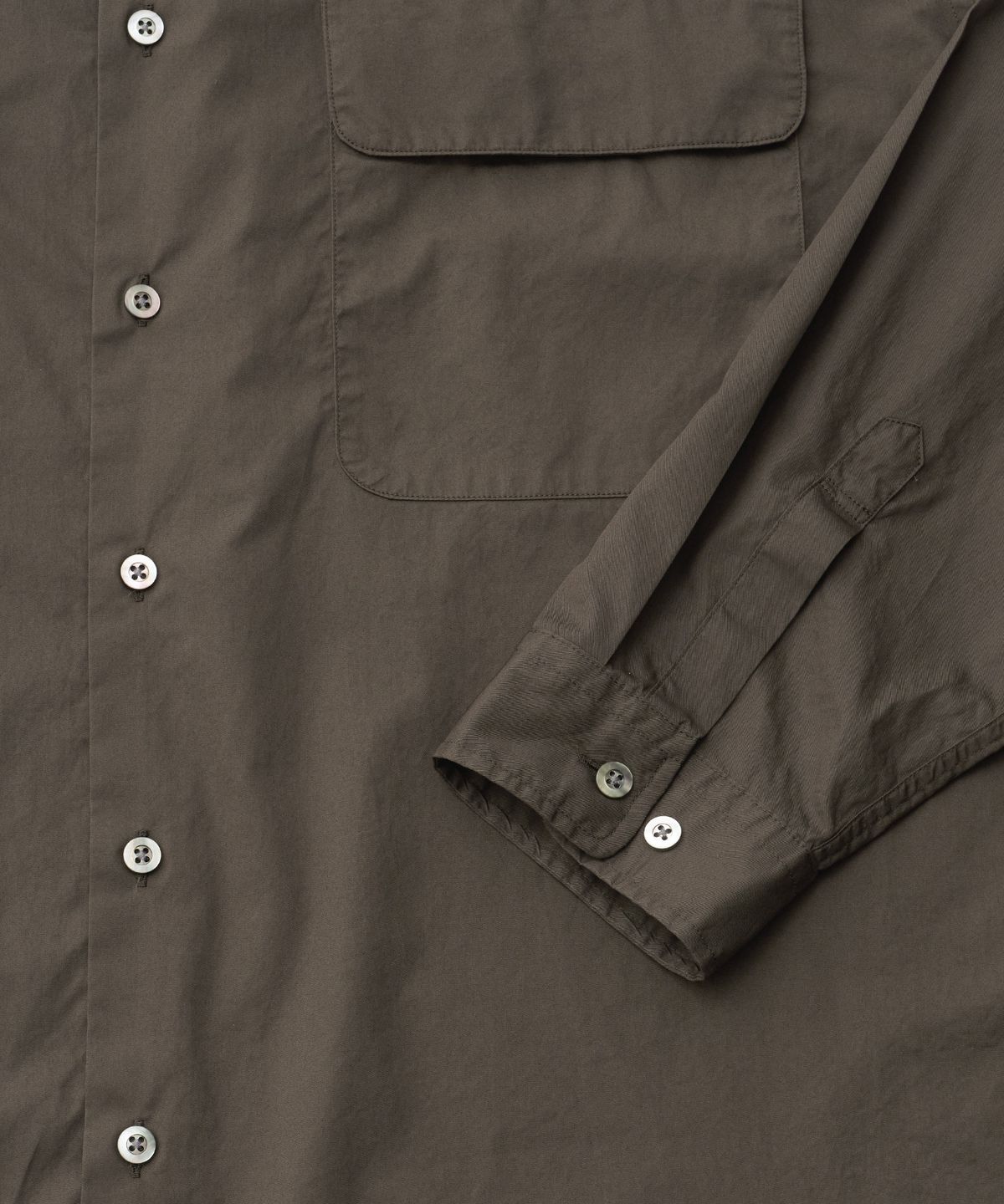 어나더 오피스(ANOTHER OFFICE) Volume Shirt (Mild Brown)